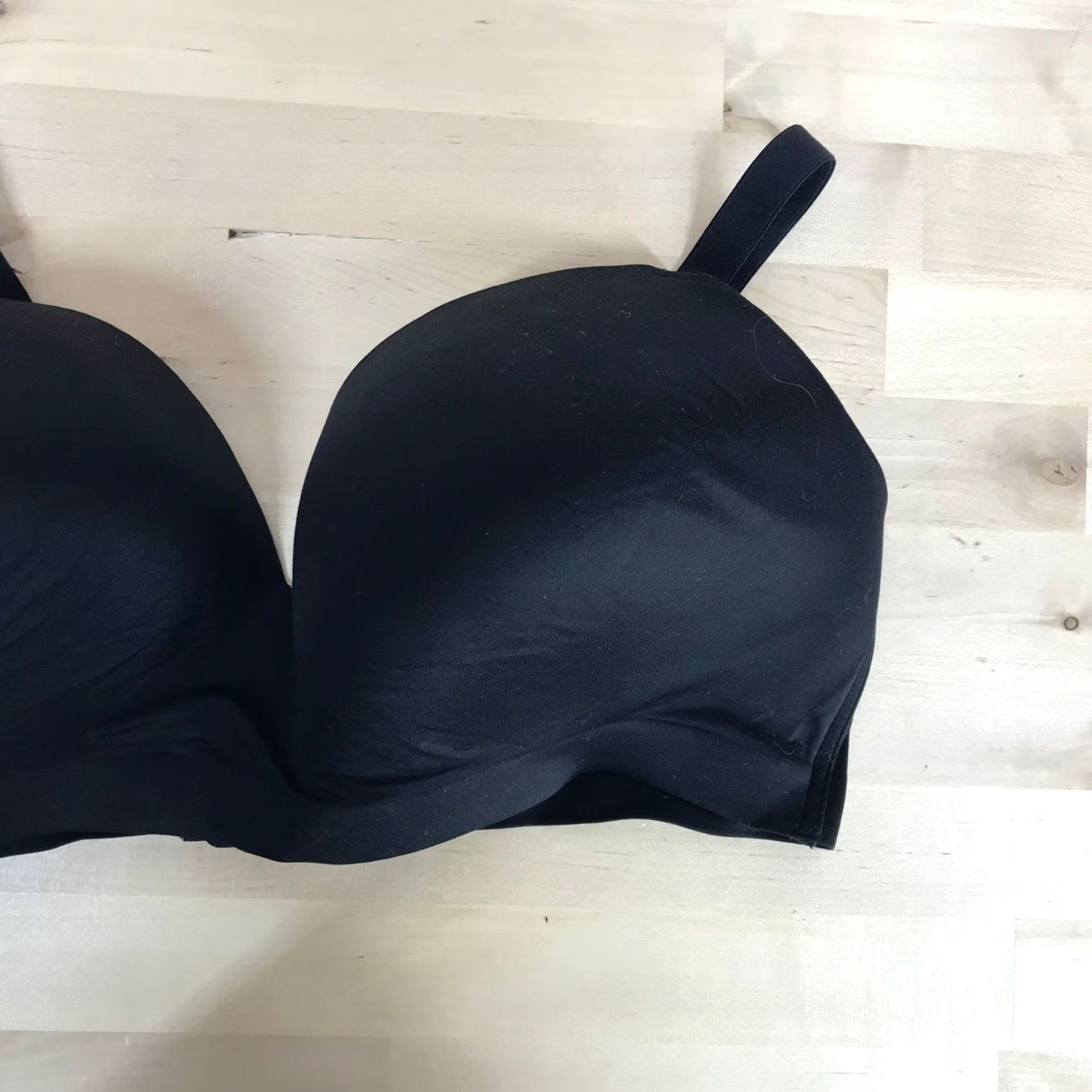 Vintage Soma Enbliss Wireless Bra Black Seamless Smooth Molded Cup 42D Size ONE SIZE - 3 Thumbnail