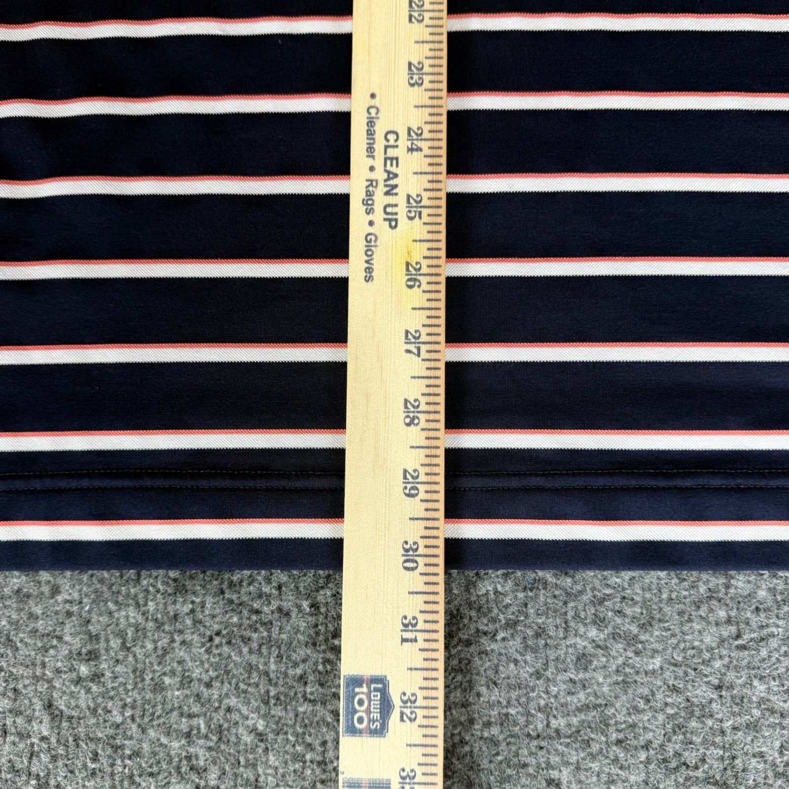 Footjoy FootJoy Golf Polo Shirt Mens Large Blue Striped Short Sleeve Size US L / EU 52-54 / 3 - 6 Thumbnail