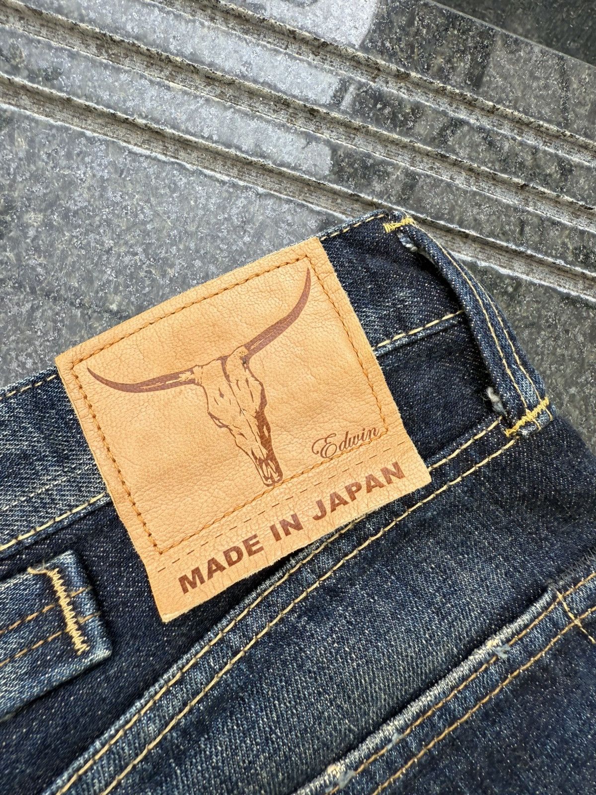 Edwin × Vintage 90’s EDWIN RARE JAPANESE BRAND RETRO Y2K POCKET LOGO DENIM Size US 29 - 6 Thumbnail