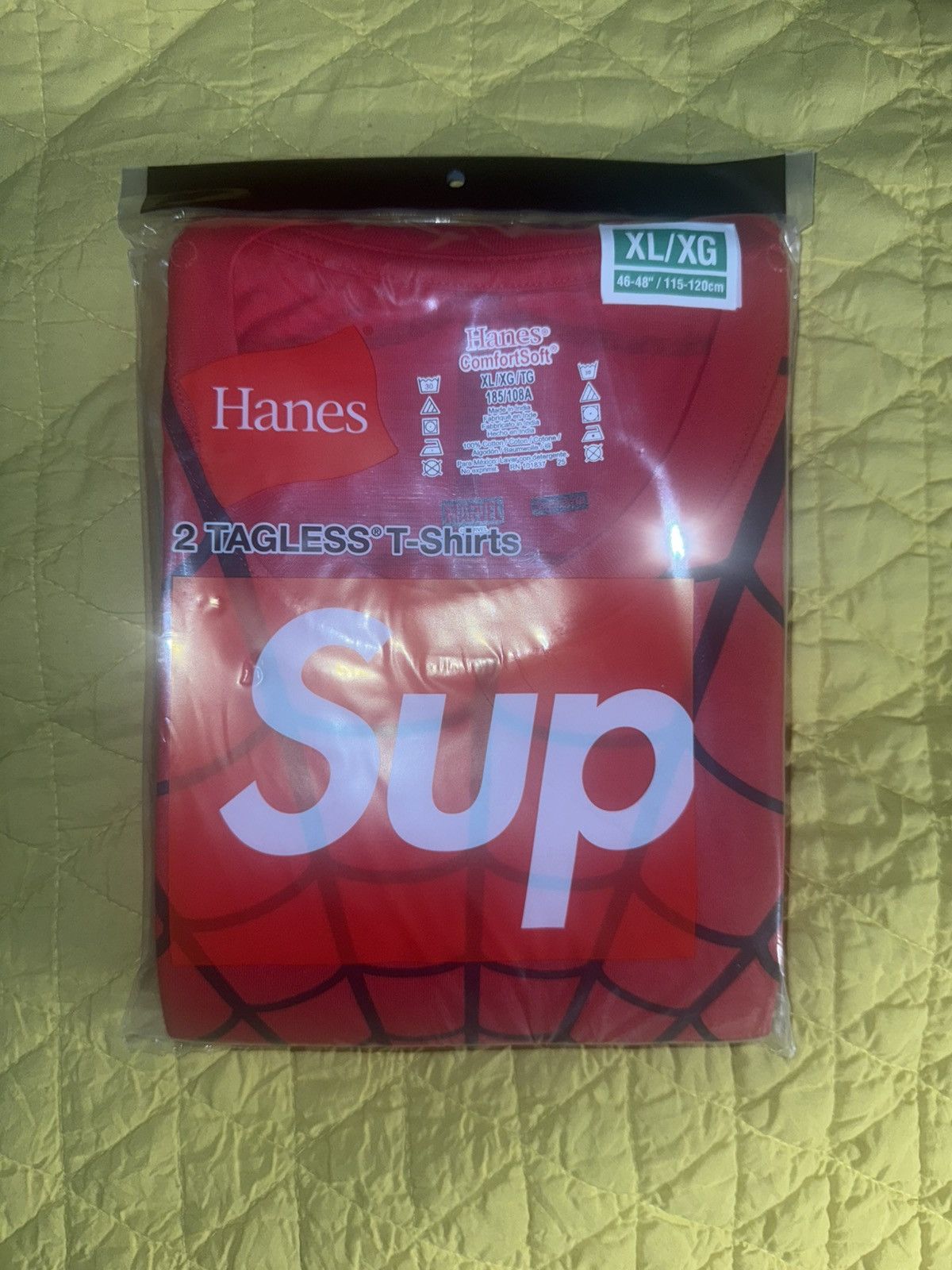 Hanes × Supreme Supreme Hanes Spider-Man Tagless Tees (2 Pack) Red XL Size US XL / EU 56 / 4 - 2 Thumbnail