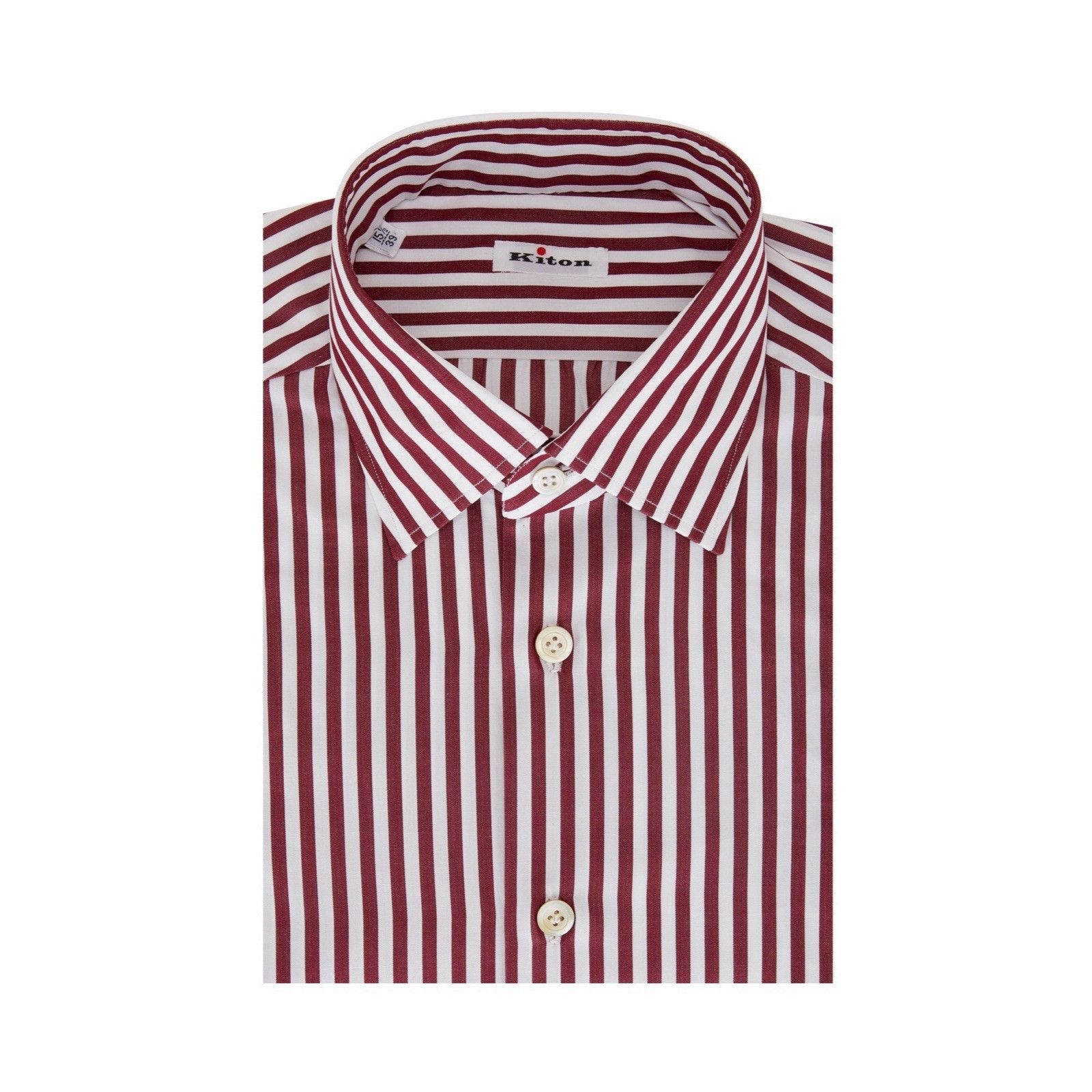 NWT Kiton Men Button Down Shirt 15/38 Made In Italy Retail $