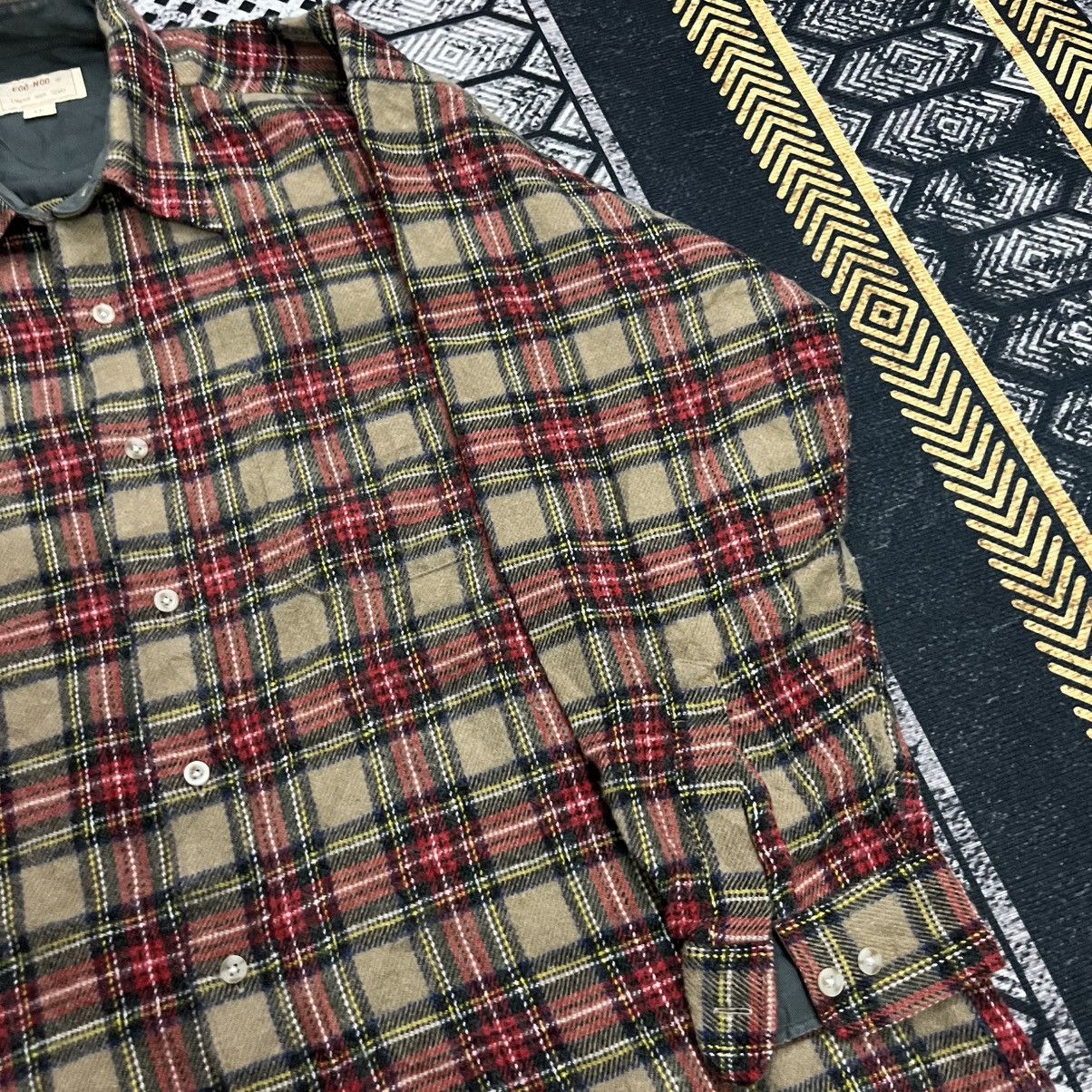 Ego Tripping × Flannel 💥Egg Nog Vintage 90s Wool Tartan Flannel Size US L / EU 52-54 / 3 - 3 Thumbnail