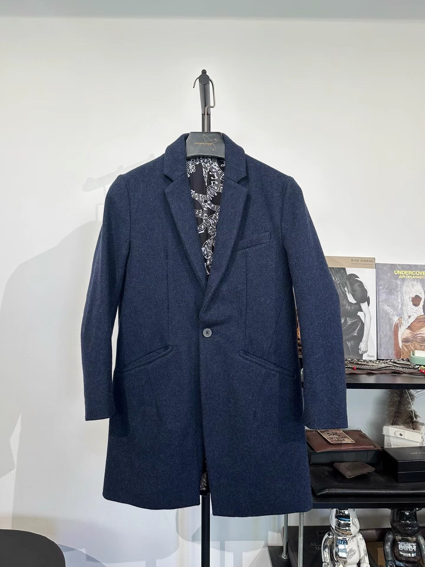 Number (N)ine Number Nine Studious Note Print Wool Chester Coat K35 Size US S / EU 44-46 / 1 - 1 Thumbnail