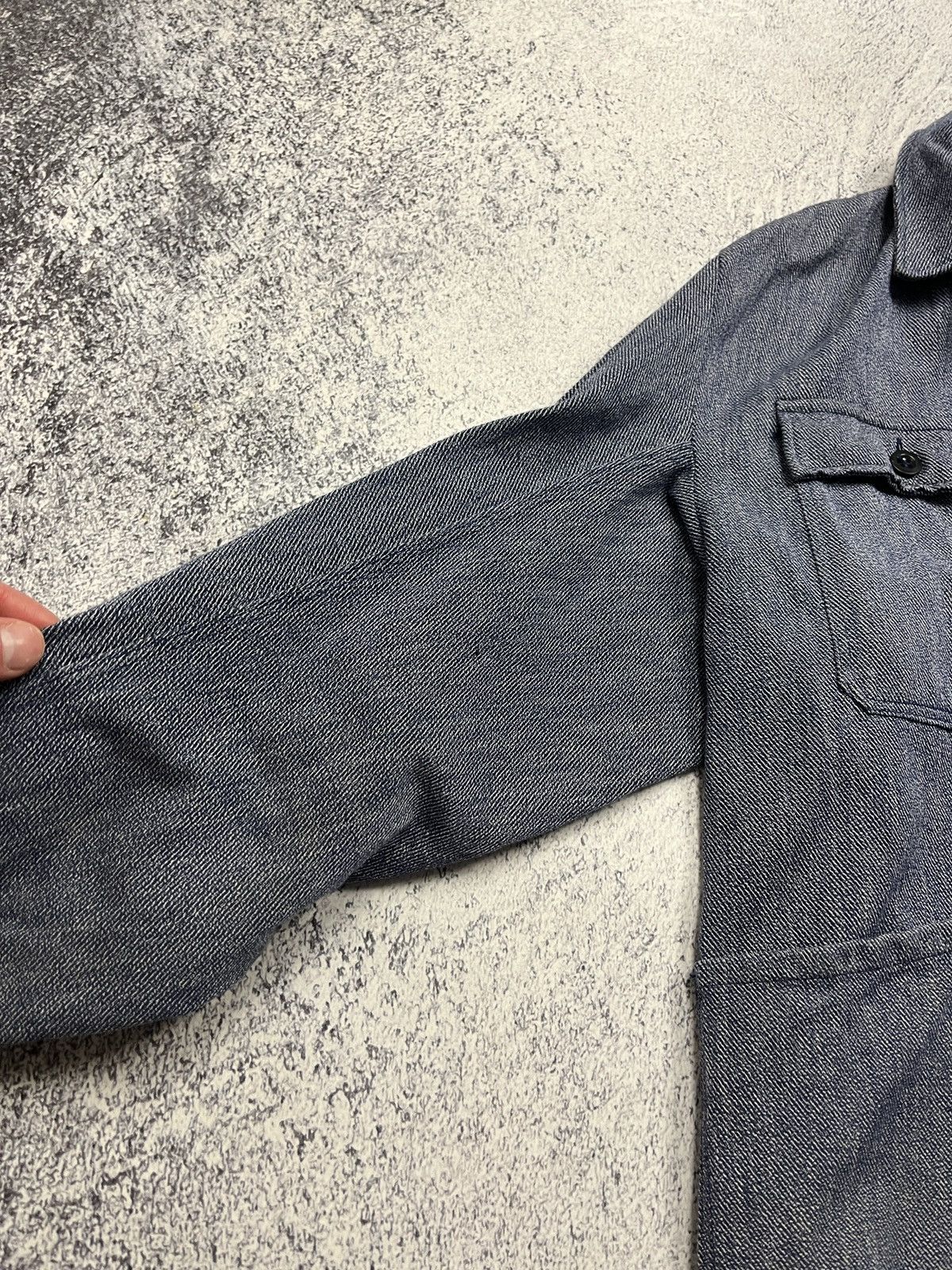 Vintage Vintage 90's French Work Denim Jacket Le Laboureur Lutteurs Size US L / EU 52-54 / 3 - 10 Thumbnail