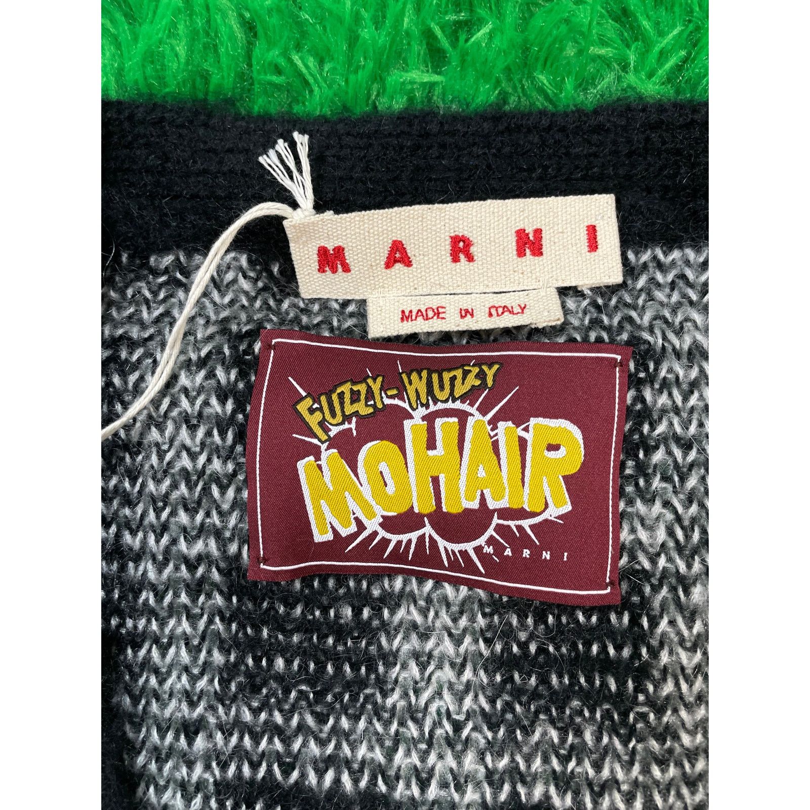 Marni Marni Brushed Check Fuzzy Wuzzy Cardigan Black 3XL (60) New Size US XXL / EU 58 / 5 - 3 Thumbnail