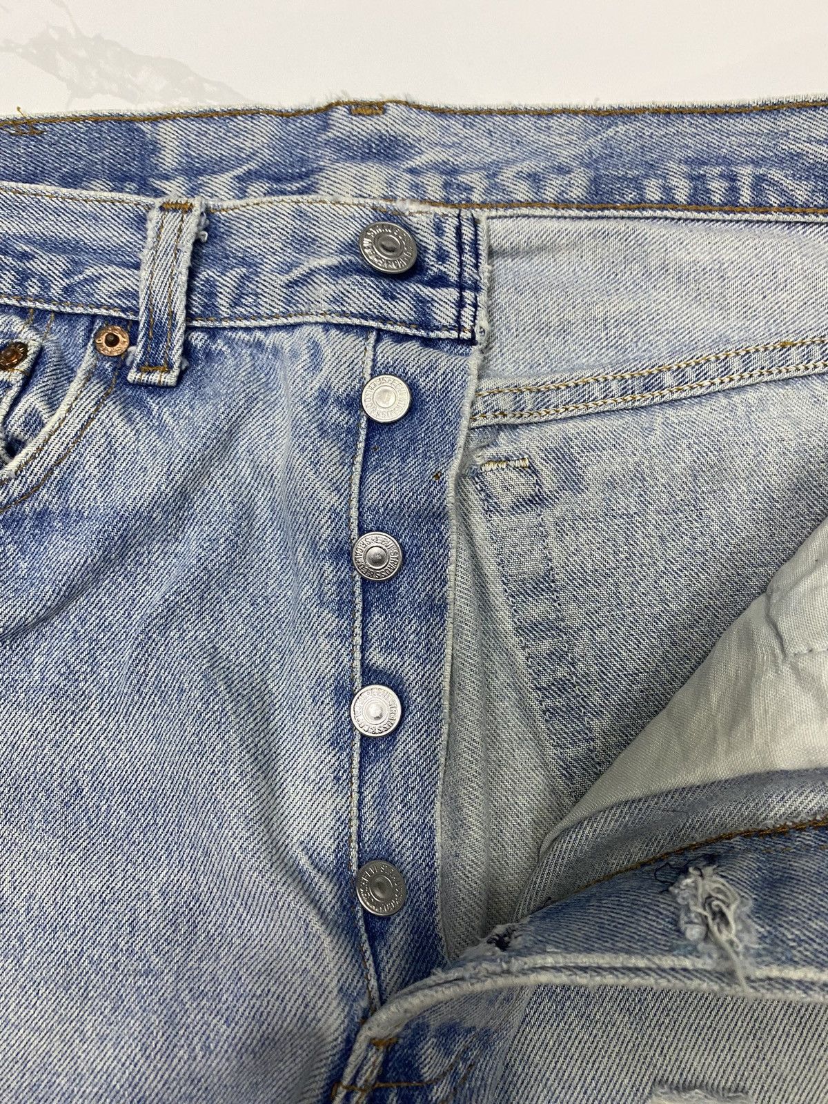Levi's 🔥LEVIS VINTAGE 501 CUSTOM DISTRESSED DENIM JEANS Size US 32 / EU 48 - 11 Thumbnail