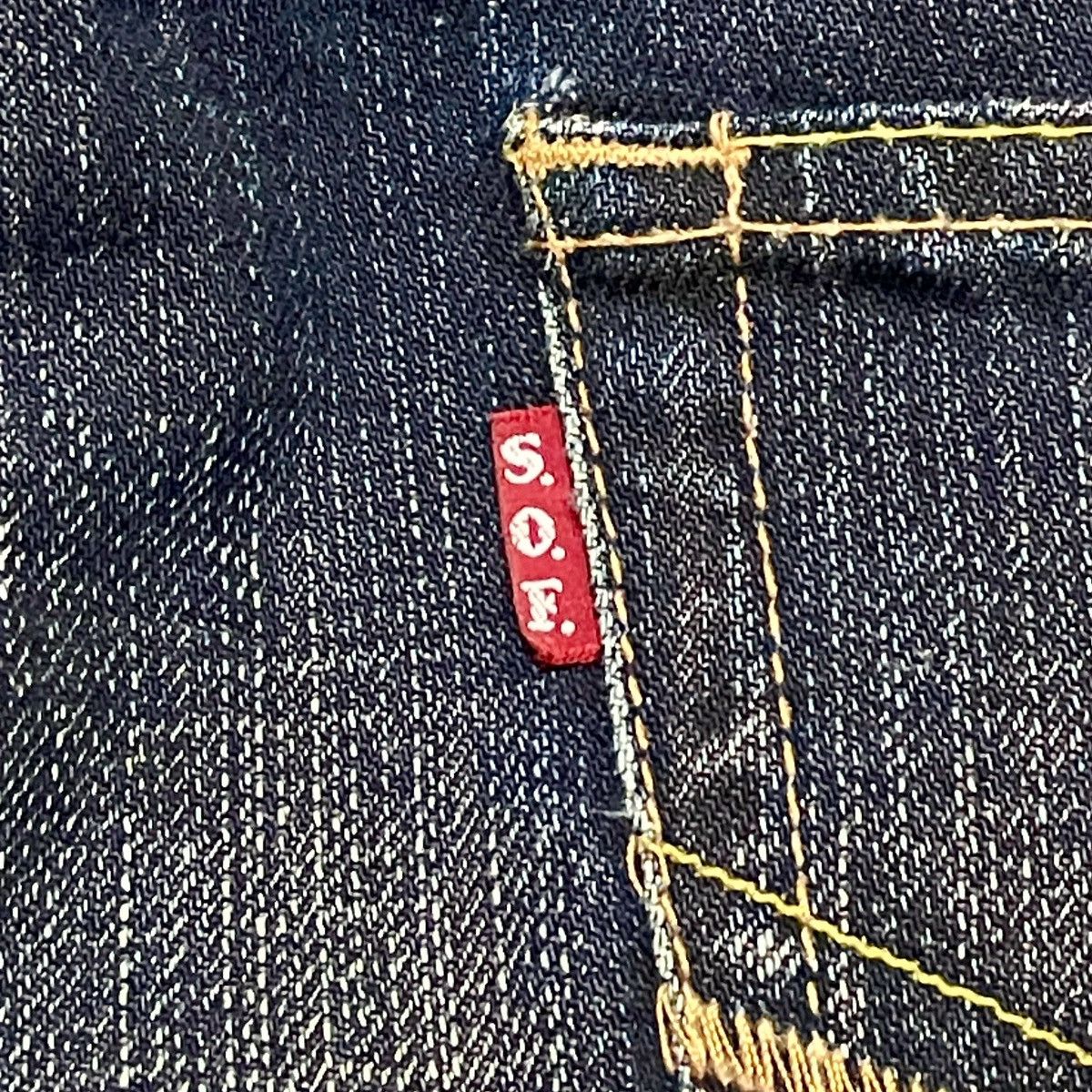 Japanese Brand Rare Design Vintage Japanese Brand Flared Ripped Jeans 1990s Size US 33 - 10 Thumbnail