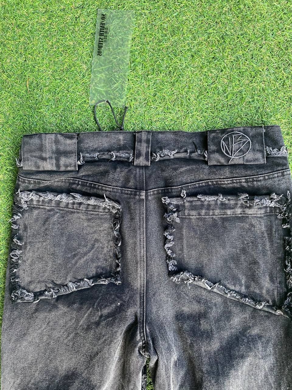 No Faith Studios No faith Studios black distressed flared jeans Size US 33 - 6 Thumbnail