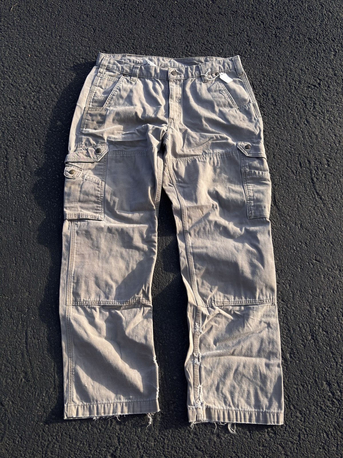 Carhartt × Vintage Tan Khaki Carhartt Carpenter Dungaree Pants Beige Size US 36 / EU 52 - 1 Thumbnail