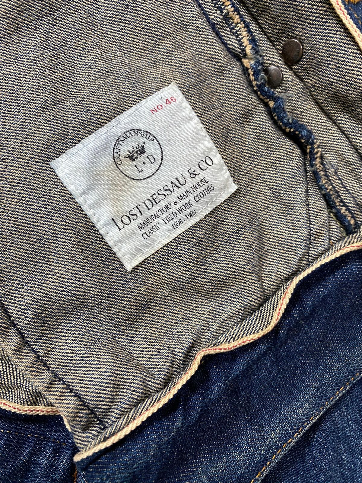 Japanese Brand Field Denim Jacket Selvedge LOST DESSAU Size US M / EU 48-50 / 2 - 13 Thumbnail