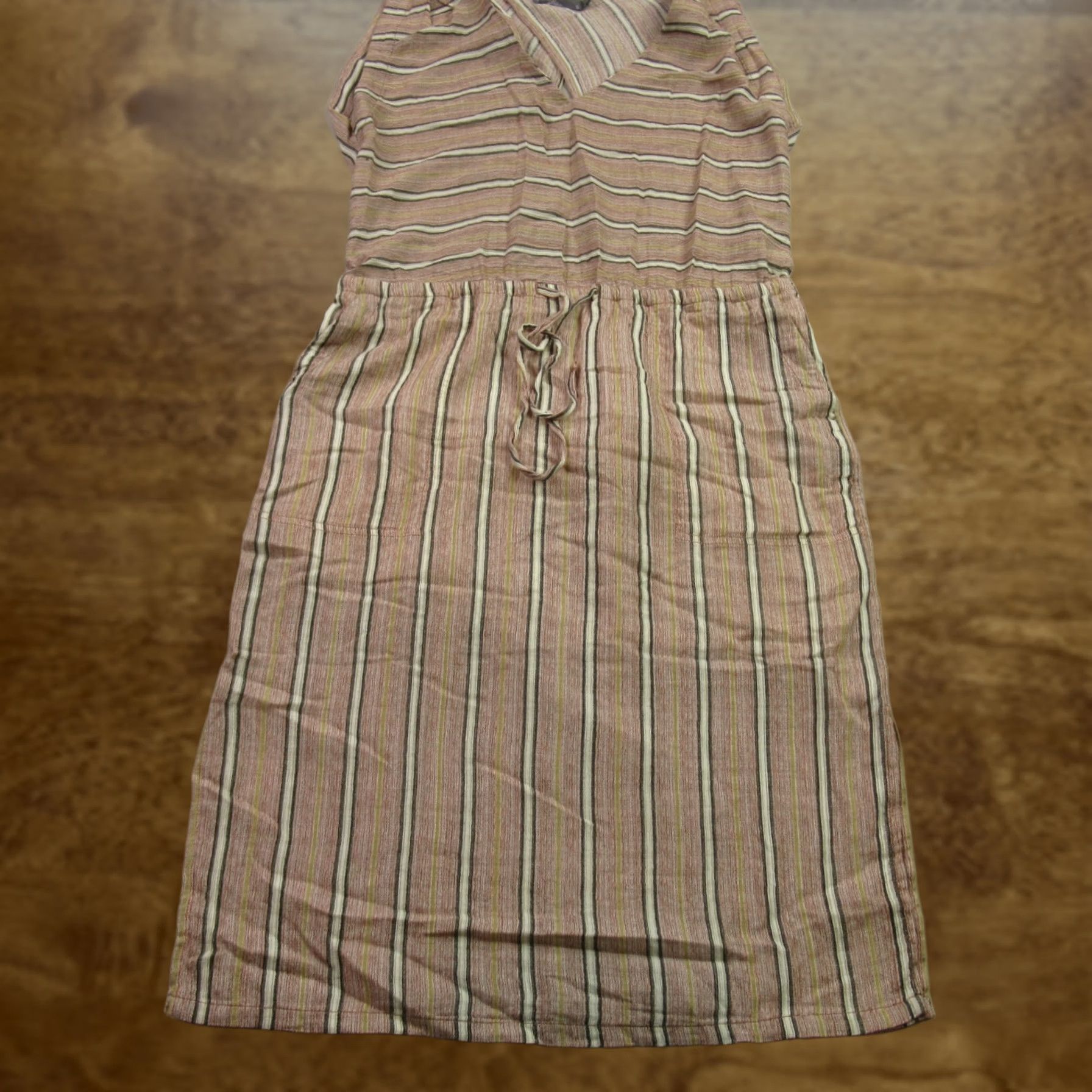 Prana prAna Dress Womens Small Casual Lightweight Sleeveless Stripes V Neck Dress Size S / US 4 / IT 40 - 1 Thumbnail