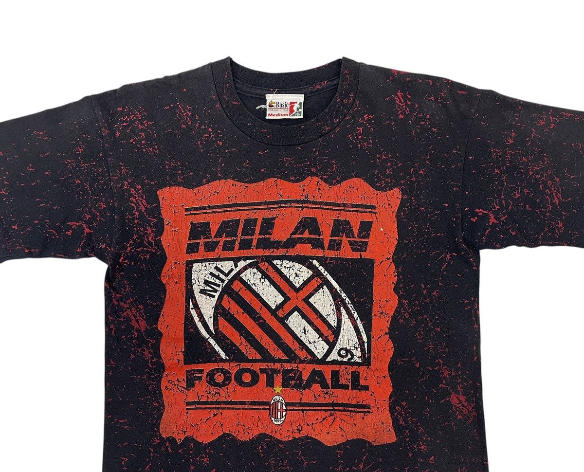 Vintage Vintage AC Milan paint splatter tee Size US M / EU 48-50 / 2 - 4 Thumbnail