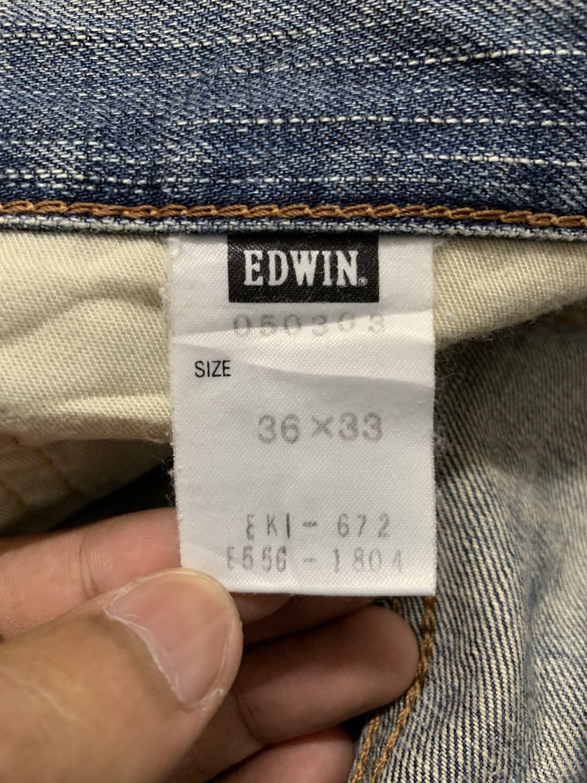 Edwin Vintage Edwin Distressed Baggy Jeans W37x29.5 Size US 37 - 14 Thumbnail