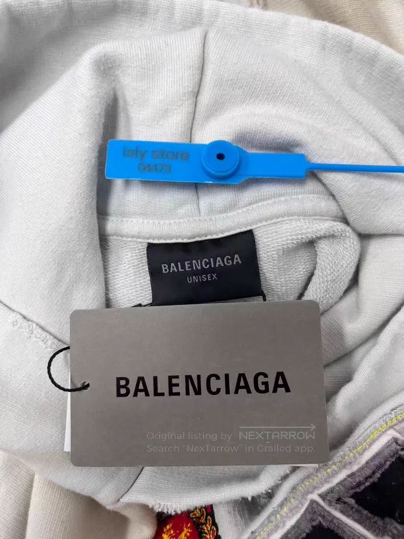 Balenciaga Balenciaga Letter Printed Hooded Long Sleeve Sweatshirt Size US L / EU 52-54 / 3 - 5 Thumbnail