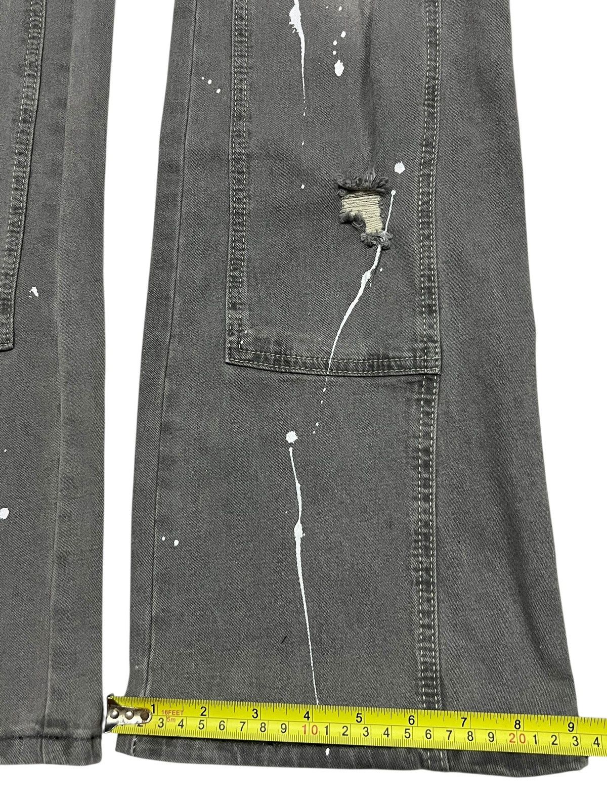 Japanese Brand Flared Vintage Double Knee Studded Splatter-Distressed Denim Size US 29 - 14 Thumbnail