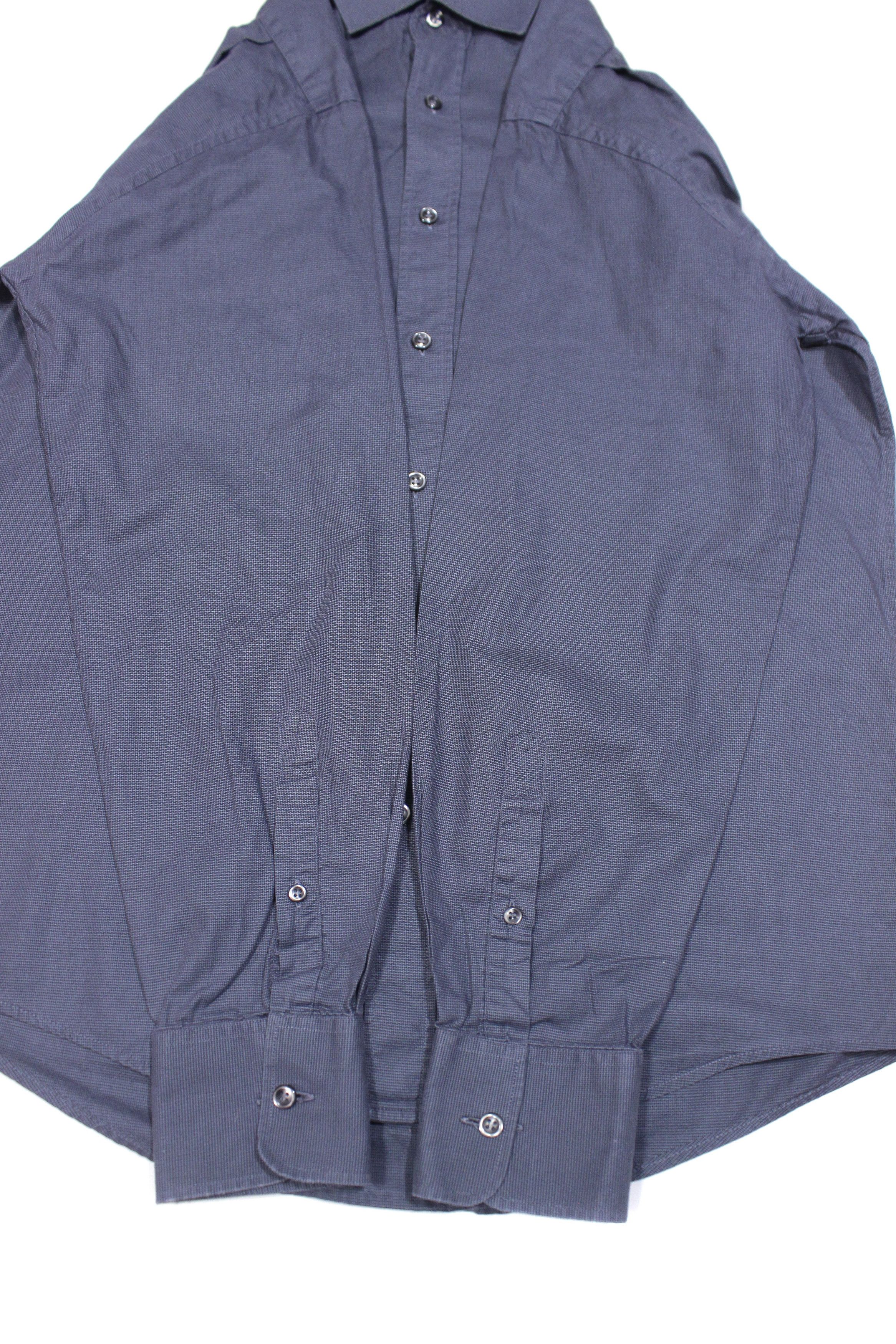 Yves Saint Laurent 90S YSL Logo Plaid Textured Shirt Vintage Size US L / EU 52-54 / 3 - 5 Thumbnail