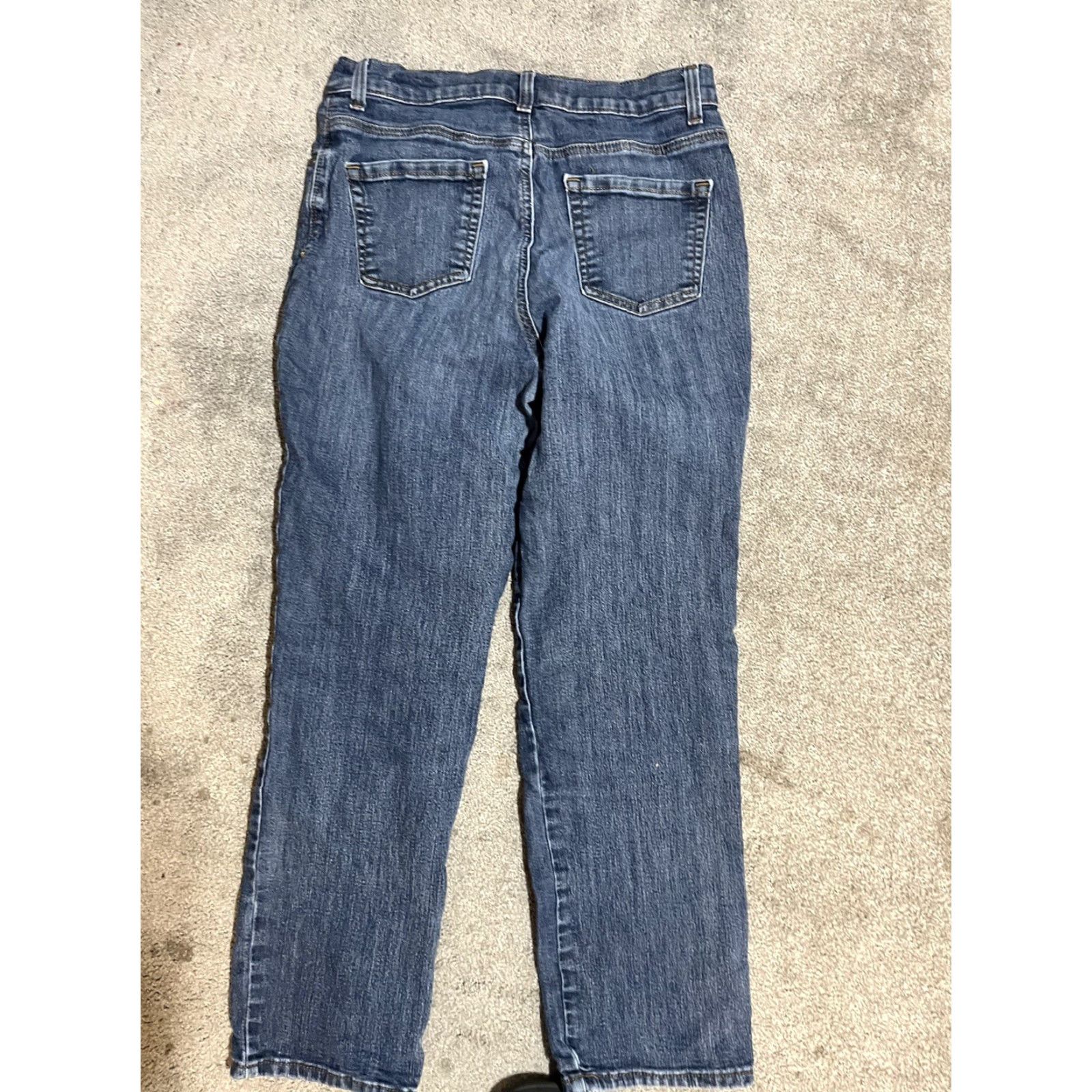 Gloria Vanderbilt Gloria Vanderbilt Jeans Womens 10 Blue Amanda Distres Straight Regular Denim Jeans Size 33" - 3 Thumbnail