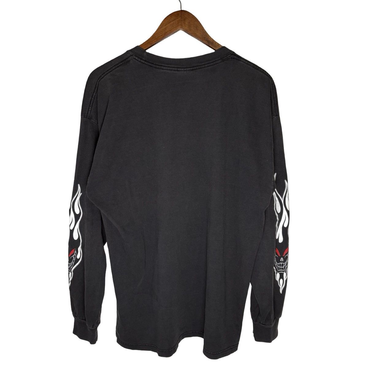 Other Vintage No Fear Faded Black Long Sleeve Skull Flame Y2K Size US XL / EU 56 / 4 - 5 Thumbnail