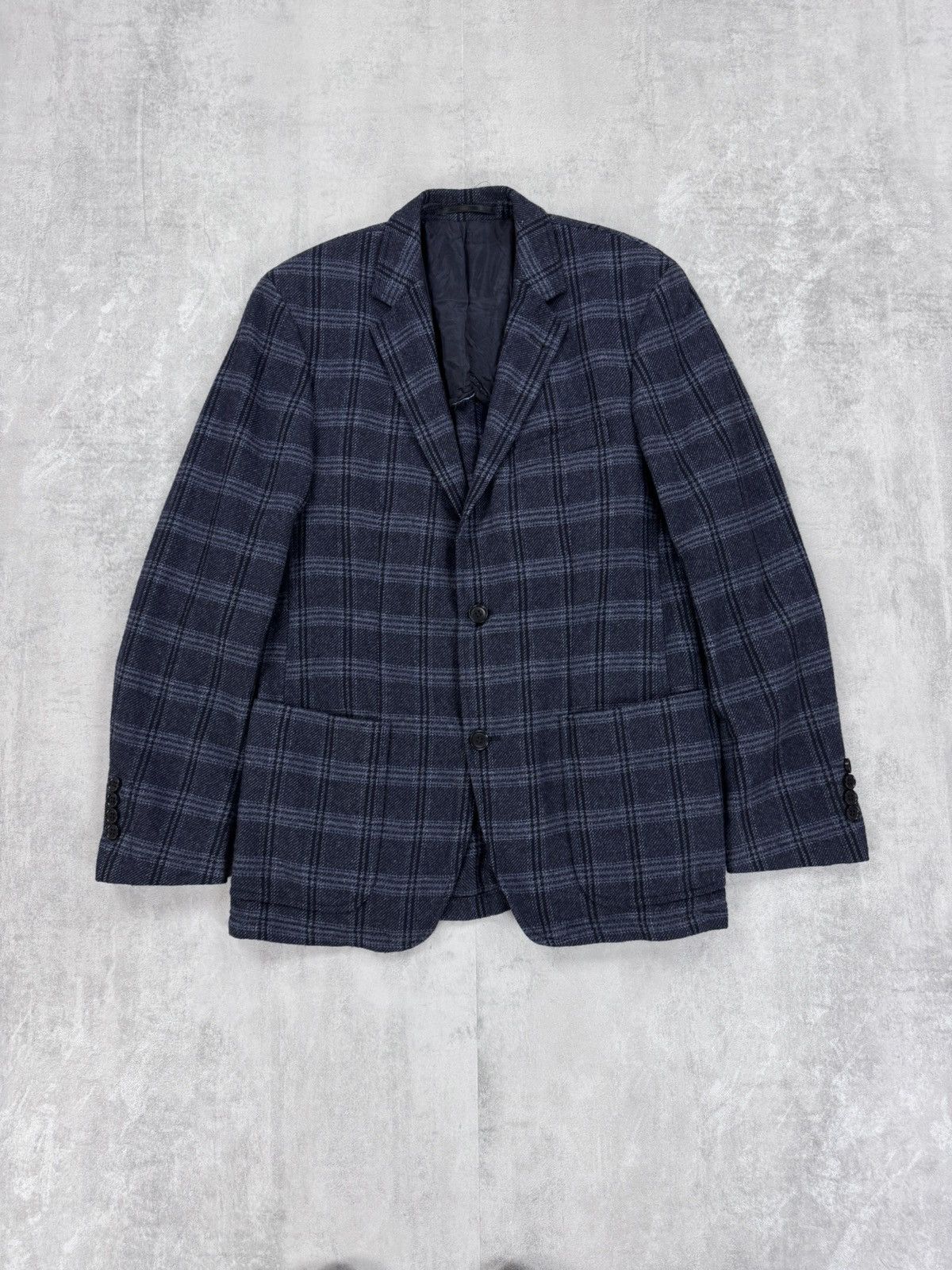 Vintage J. Philipp Plaid Blazer Wool & Cashmere di Tessile D'Oro Size 48R - 1 Thumbnail