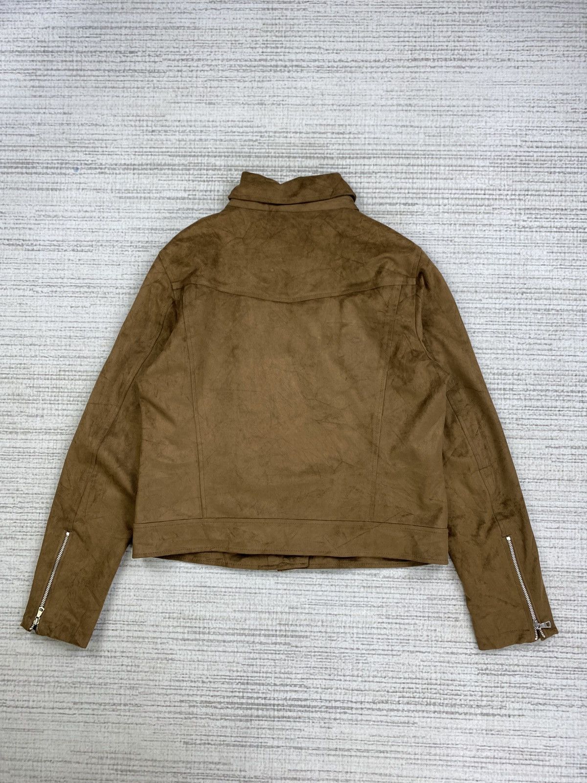 Japanese Brand × Uniqlo × Vintage Vintage Uniqlo Suede Leather Double Collar Suede Jacket Size US M / EU 48-50 / 2 - 2 Thumbnail