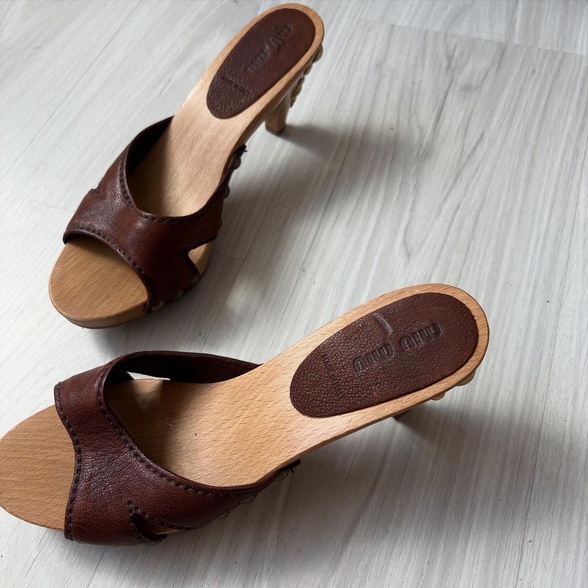 Miu Miu Miumiu clog mules Size US 7.5 / IT 37.5 - 3 Thumbnail