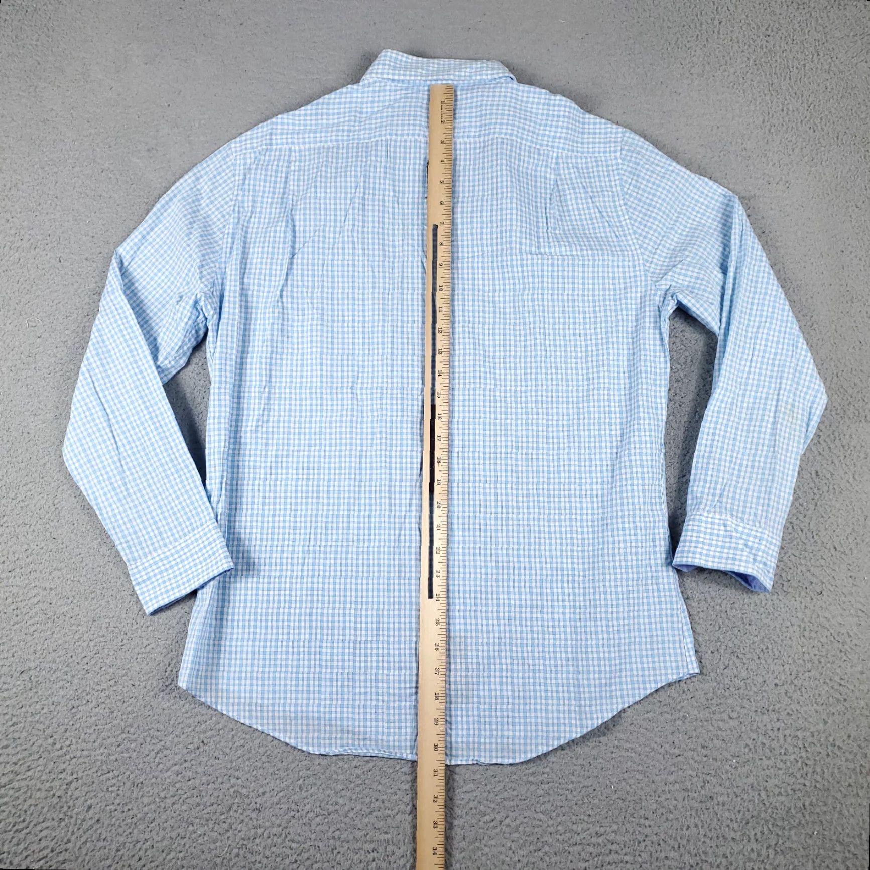 Nautica Nautica Dress Shirt Mens Size 16 Blue Plaid Button-Up Long Sleeve Regular Fit Size 42R - 7 Thumbnail