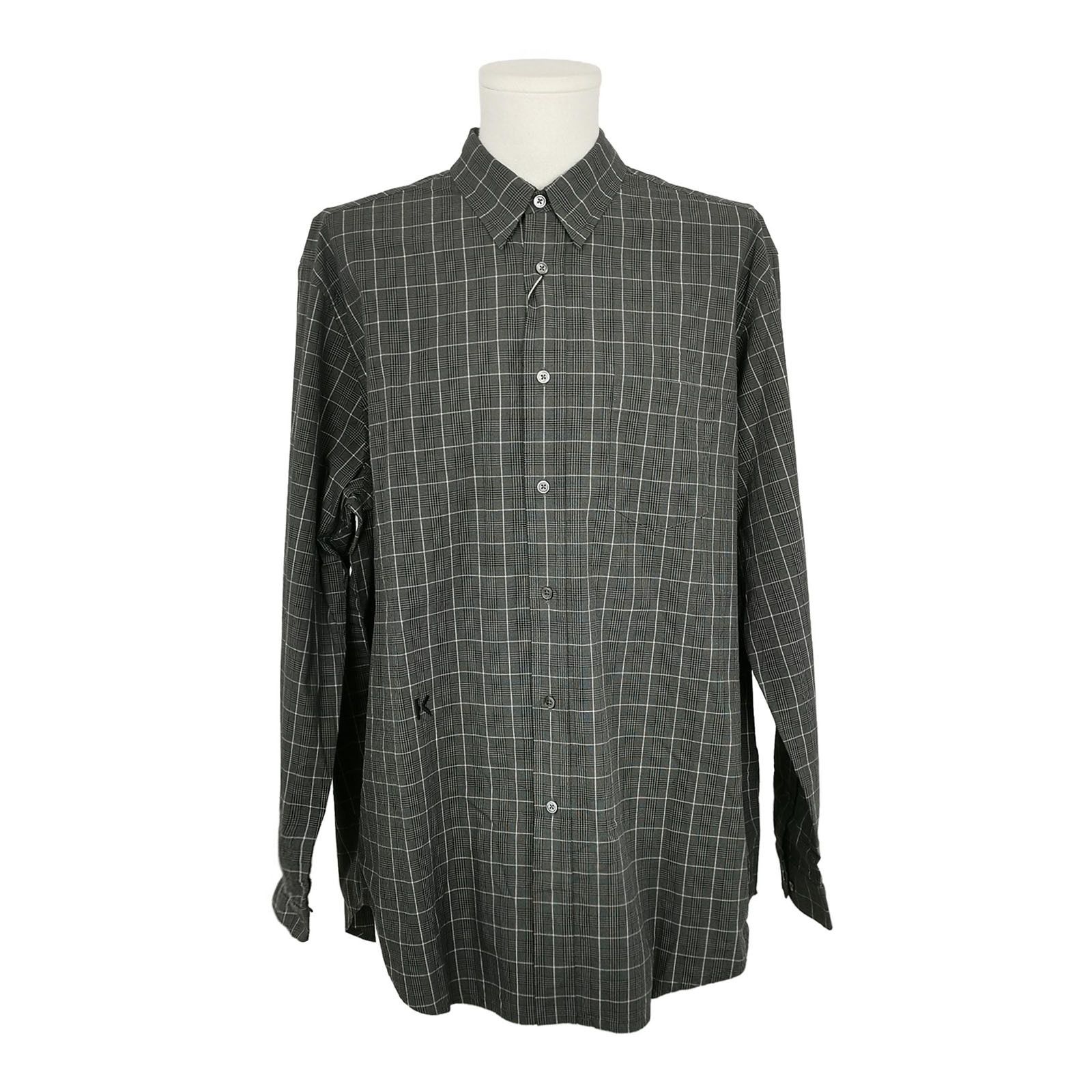 Kenzo Kenzo Gray Plaid Cotton Logo Shirt S Size US L / EU 52-54 / 3 - 1 Thumbnail