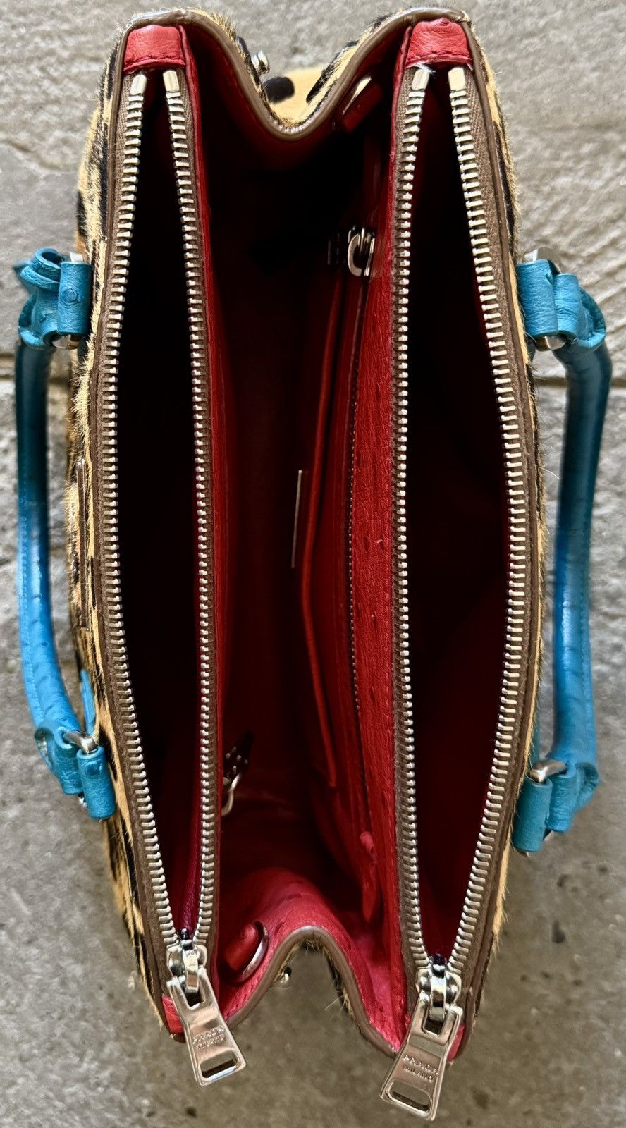 Prada Rare Prada - Galleria - Ostrich Cavallino - Hand bag Size ONE SIZE - 18 Thumbnail