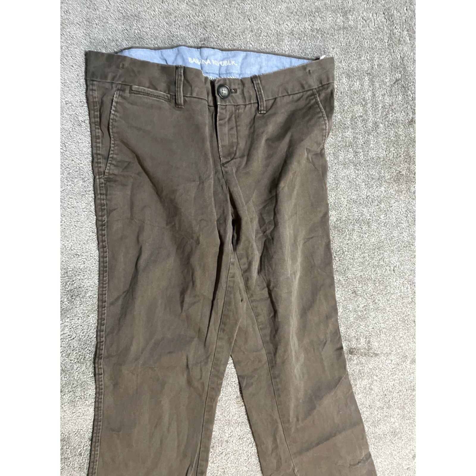 Banana Republic Banana Republic Pants Chino Womens Regular 4 Brown Twill Front Flat Girlfriend Authentic 98% Cotton 2% Spandex Size 27" / US 4 / IT 40 - 2 Thumbnail