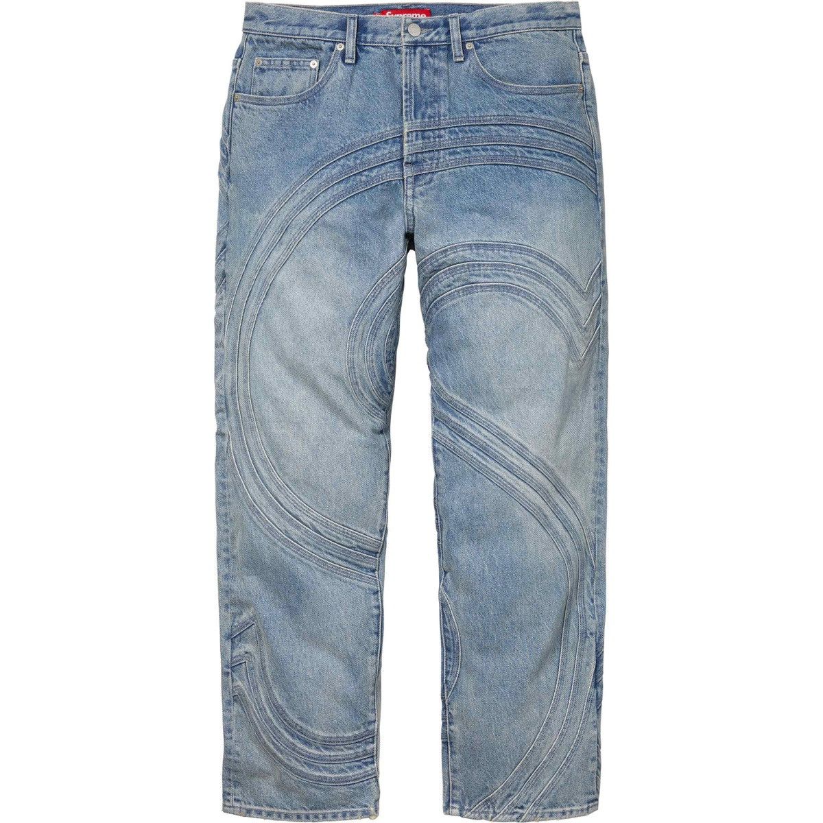 Supreme Supreme S Logo Rigid Baggy Jean Indigo | Grailed