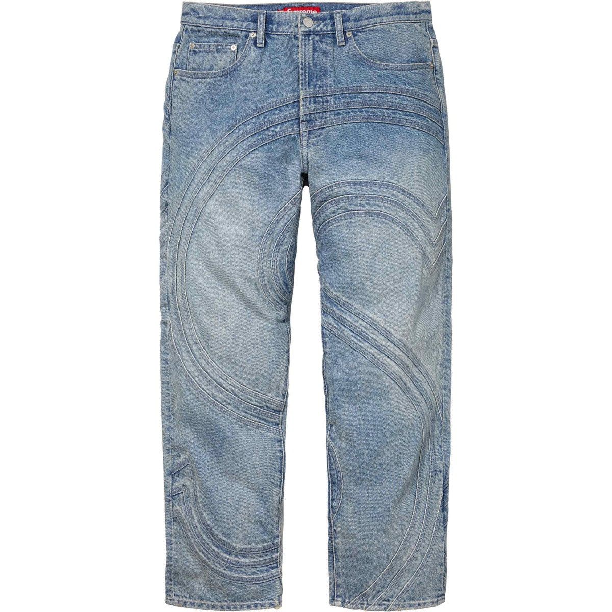 image of Supreme S Logo Loose Fit Jean in Blue, Men's (Size 30)