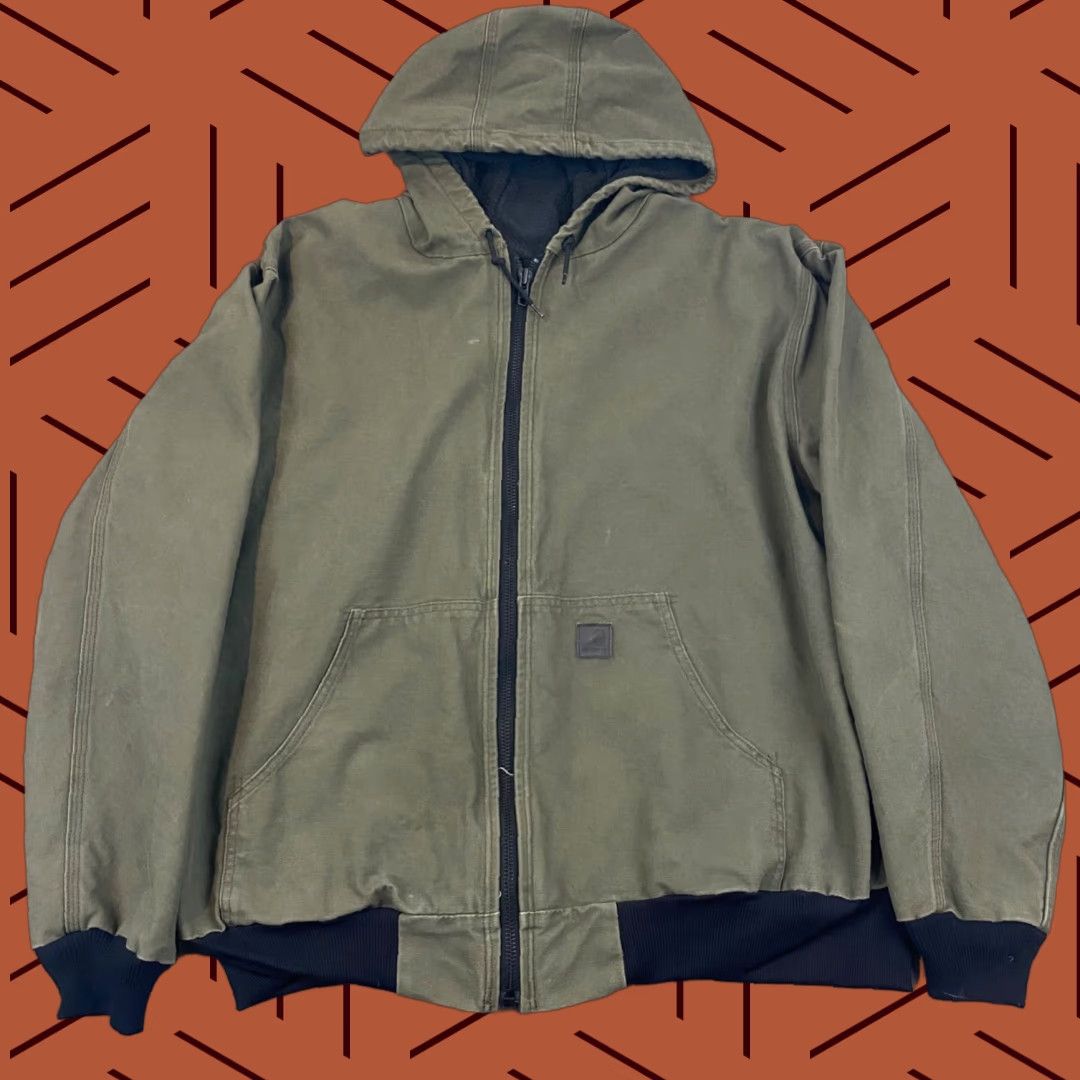 Carhartt CARHARTT Jacket Mens 3XL Olive Green J360 ARG Canvas Utility Coat Workwear Coat Size US XXL / EU 58 / 5 - 1 Thumbnail