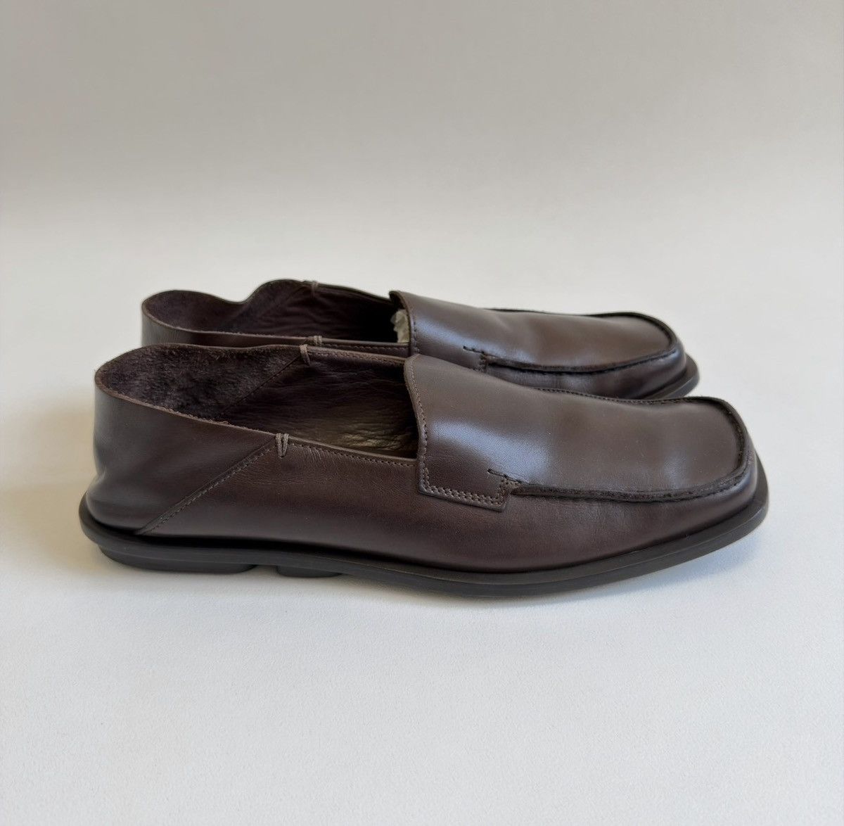 Prada Early 2000s Square Toe Leather Loafers Size US 11 / EU 44 - 2 Thumbnail