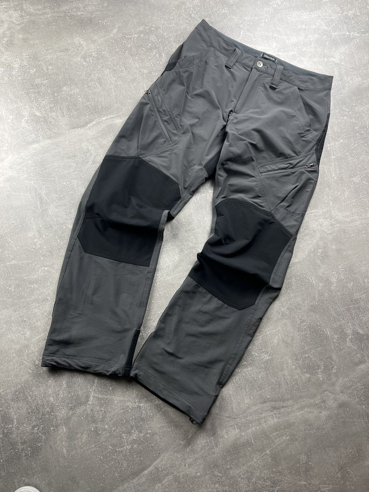 Marmot Marmot Technical Hiking Pants Gray Black Panel Size 32 M Size US 32 / EU 48 - 1 Thumbnail