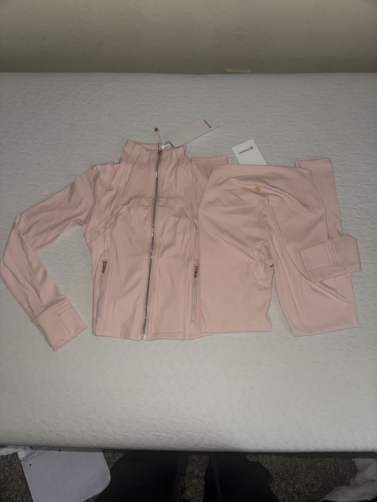 Lululemon Lululemon Pink Matching Set – ZipUp Jacket & Leggings Size 4 Size S / US 4 / IT 40 - 1 Thumbnail