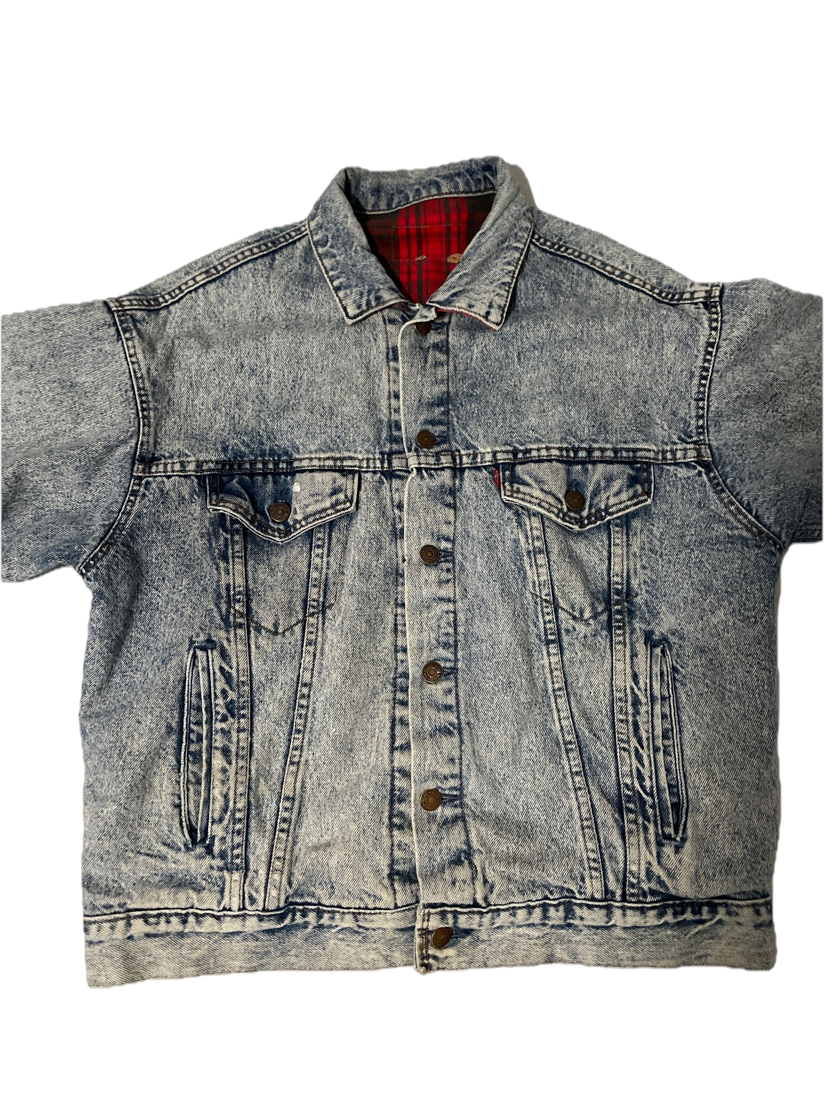 Levi's Vintage Clothing Vintage Levis Flannel Lined Denim Trucker Size US M / EU 48-50 / 2 - 4 Thumbnail