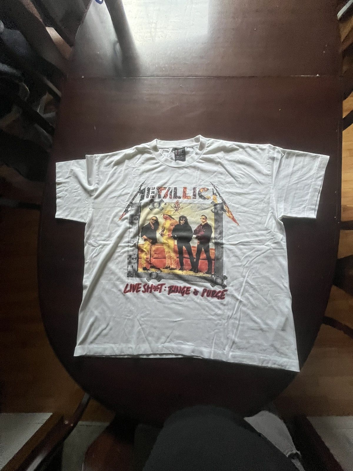 Band Tees × Metallica × TEE JAYS 1994 Metallica Live Shit: Binge & Purge White Tee Size US XL / EU 56 / 4 - 9 Thumbnail