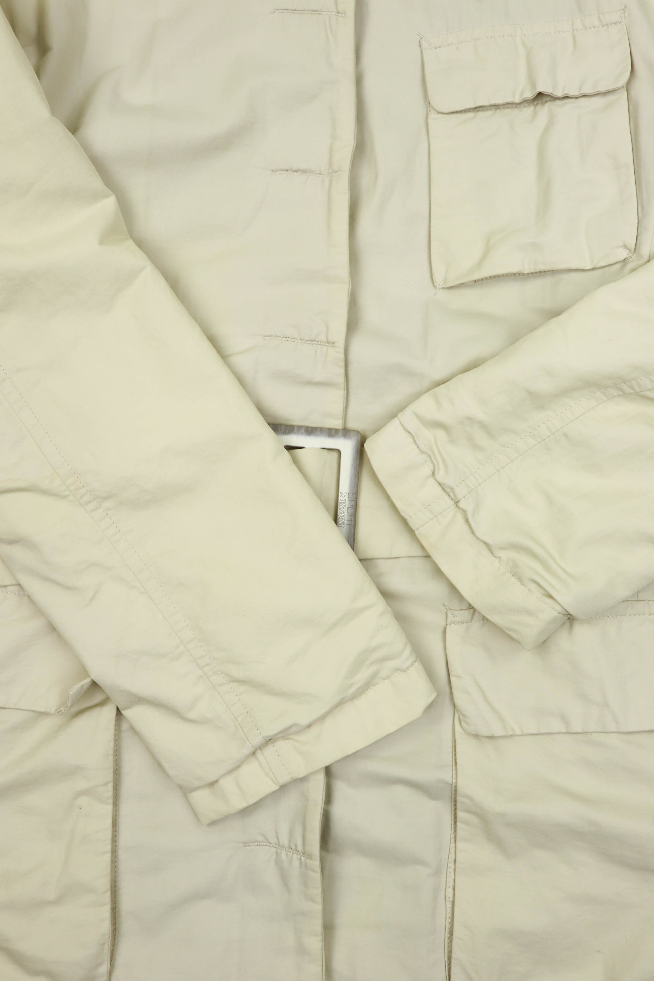 Missoni Missoni SPORT Vintage Cream White Hooded Belted Parka Jacket Size M / US 6-8 / IT 42-44 - 9 Thumbnail