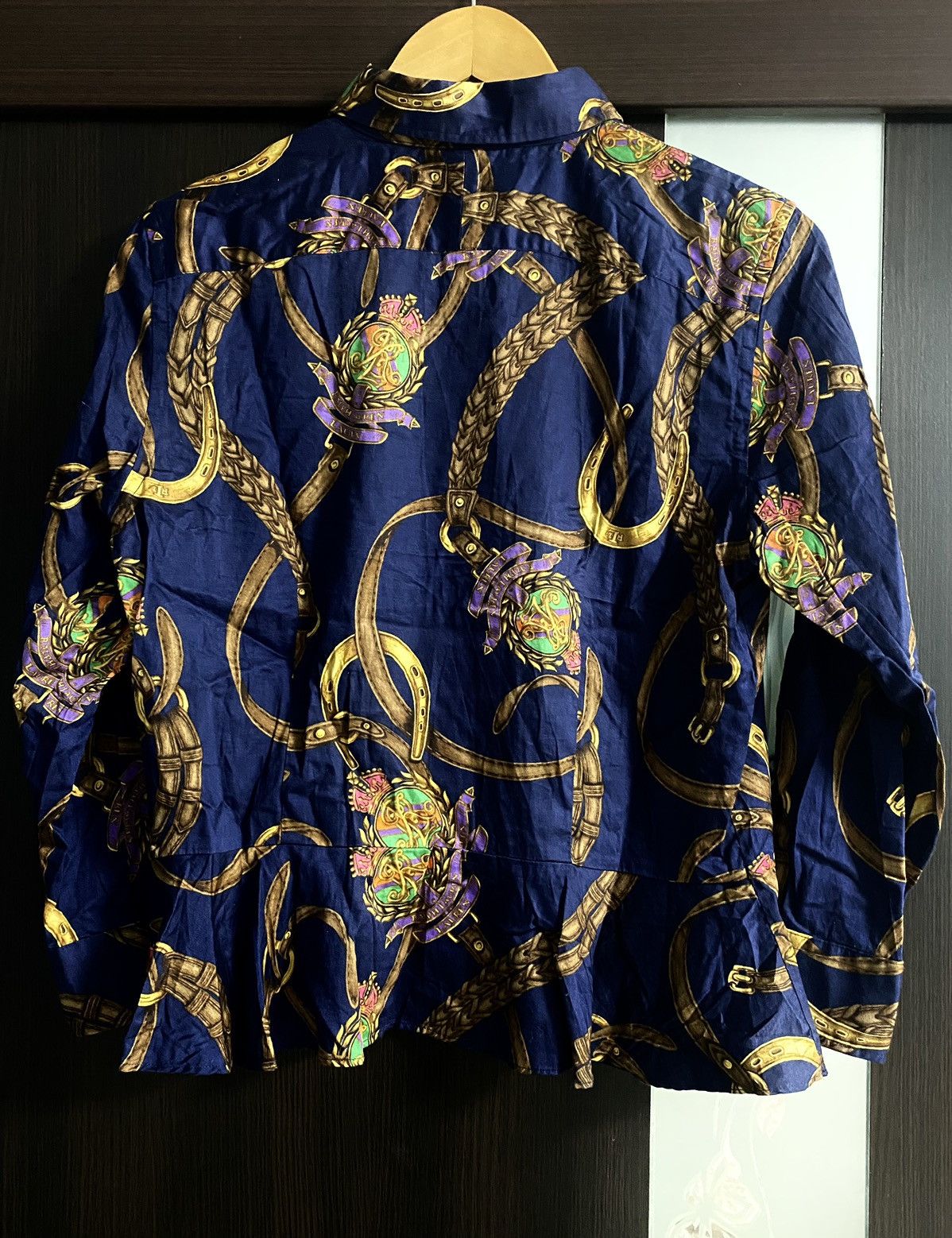Lauren Ralph Lauren Ralph Lauren Vintage Full Print Monogram Logo Cotton Blouse Size XL / US 12-14 / IT 48-50 - 3 Thumbnail