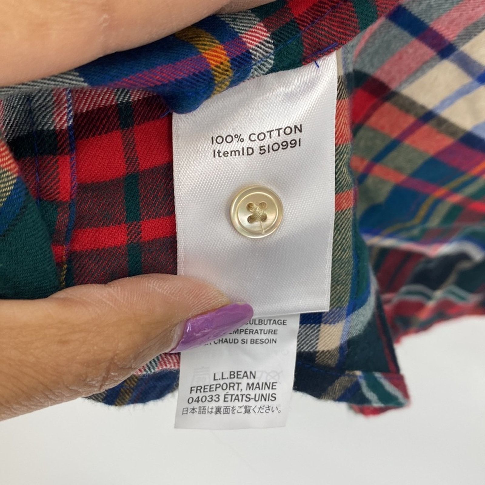 L.L. Bean L.L. Bean Shirt Red green plaid Signature Flannel size L Size L / US 10 / IT 46 - 5 Thumbnail