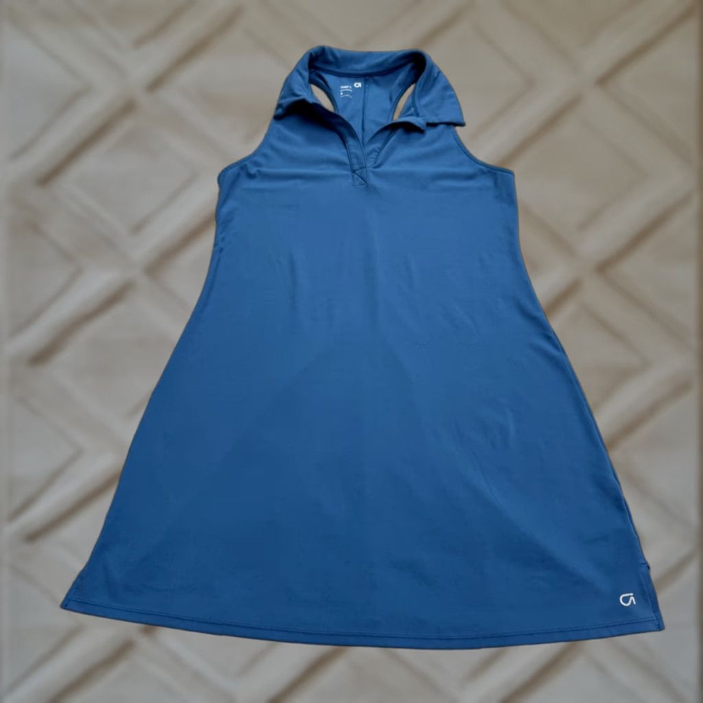 Gap Gap Fit Polo Mini Dress Womens Small Blue Sleeveless Racerback Polo Dress City Classic College Golfcore Activewear Shirt Womens Size S / US 4 / IT 40 - 1 Thumbnail