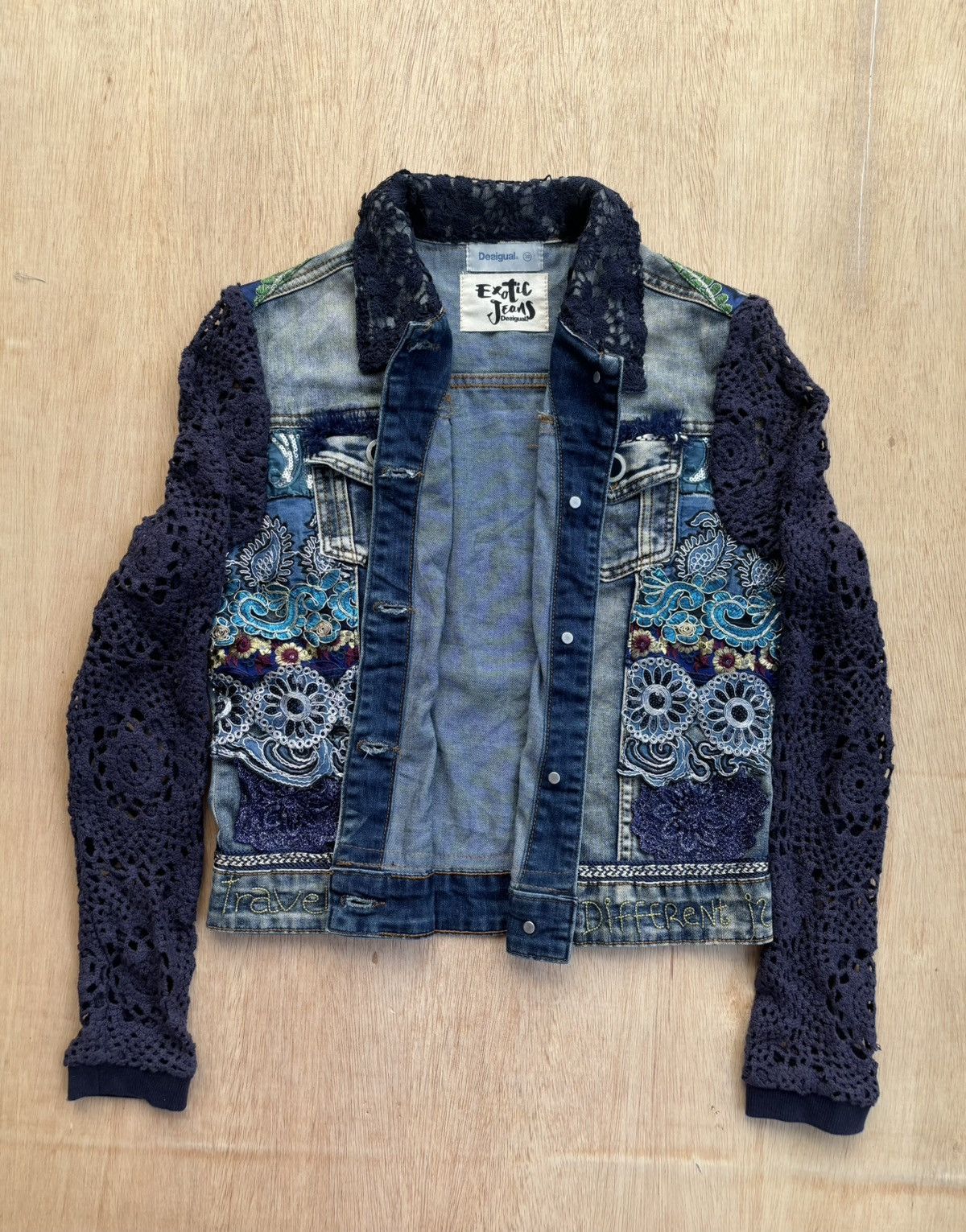 Hysteric Glamour × Japanese Brand Desigual Exotic Jeans Denim Jacket Luxury Style Size M / US 6-8 / IT 42-44 - 2 Thumbnail