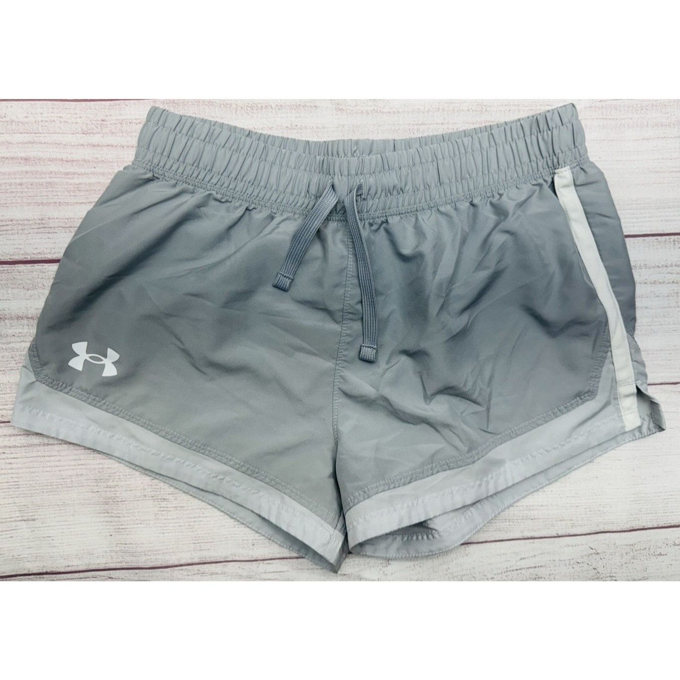 Under Armour UNDER ARMOUR Girl's Youth Large (L) Shorts Gray Print w Logo Size 34" / US 12 / IT 48 - 1 Thumbnail
