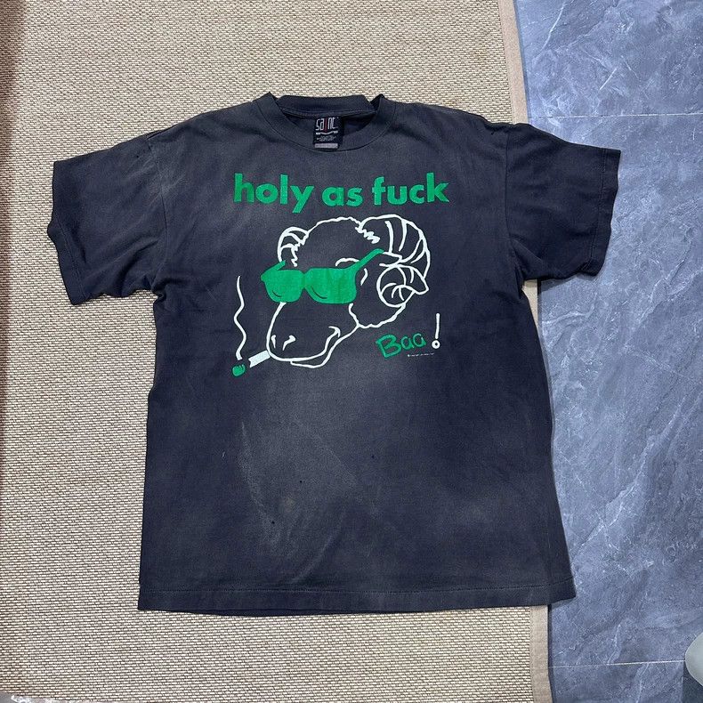 Saint Michael Saint Michael Black goat motorcycle washed to make old sho Size US L / EU 52-54 / 3 - 1 Thumbnail