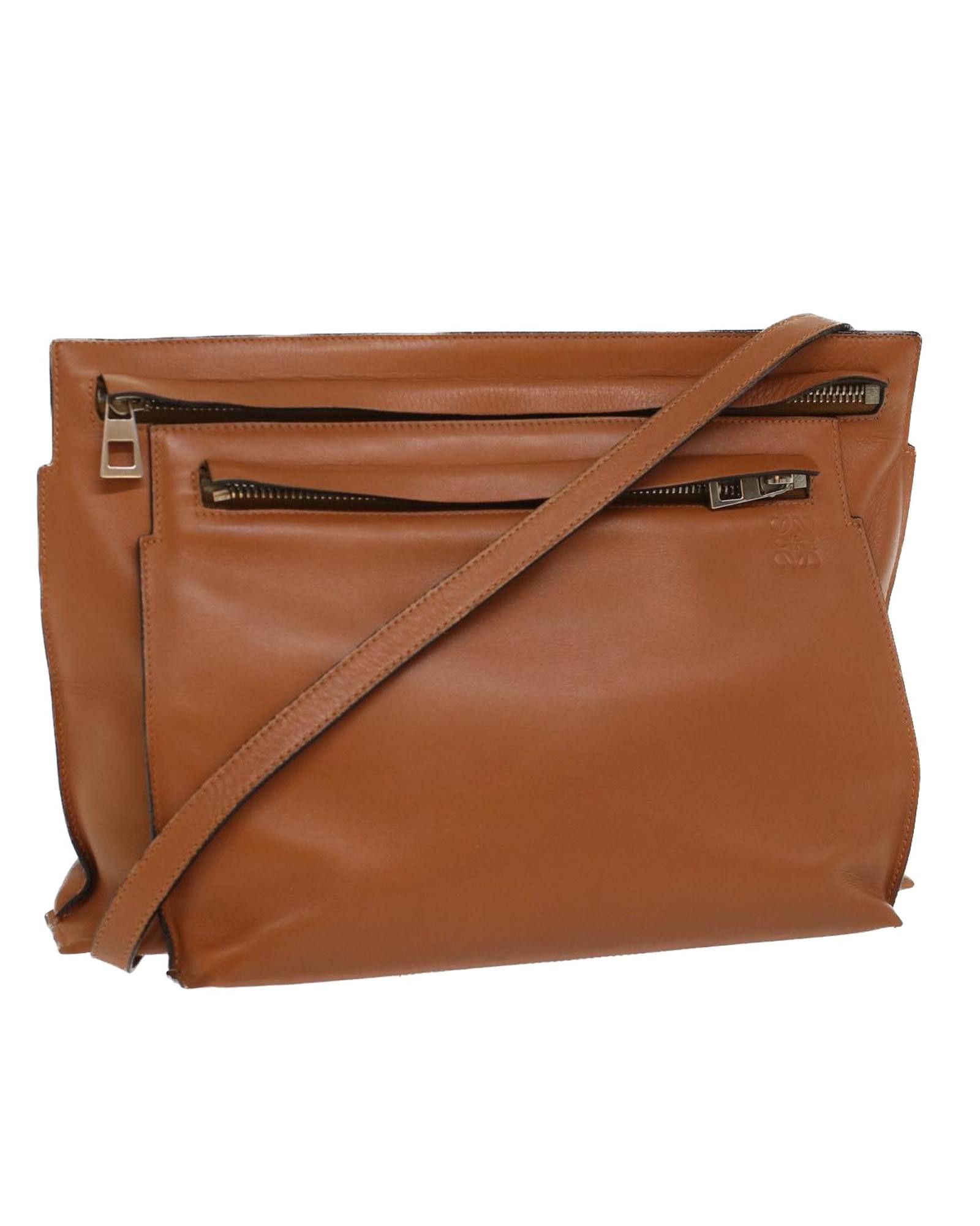 image of Brown Leather Shoulder Bag For Women - Loewe