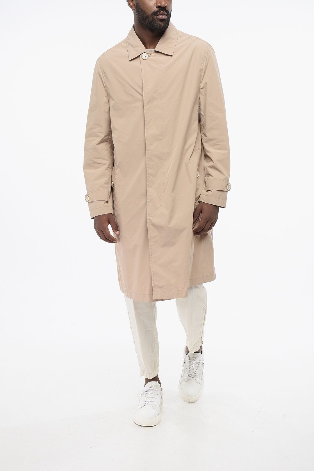 Brunello Cucinelli og1mm0725 Nylon Trench Coat in Beige Size US M / EU 48-50 / 2 - 4 Thumbnail
