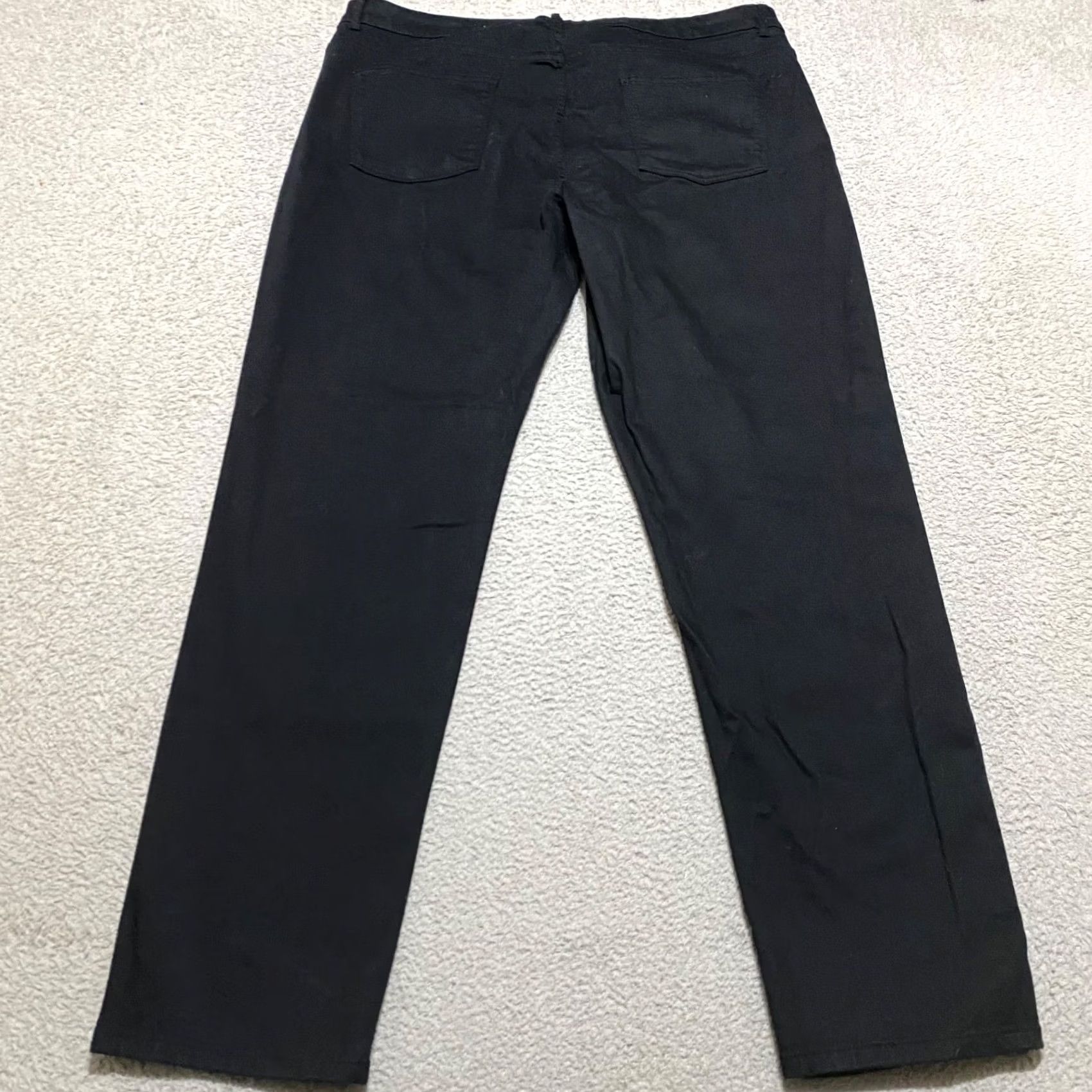 Talbots Talbots Womens Jeans 20 Tall Black Dark Wash High Rise Slim Ankle Straight Size 42" / US 20 - 2 Thumbnail