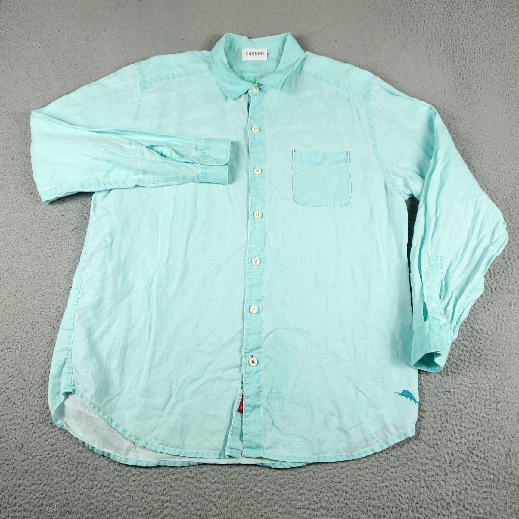 Tommy Bahama Tommy Bahama Button-Up Shirt Mens Large Blue Linen Long Sleeve Casual Size US L / EU 52-54 / 3 - 2 Thumbnail