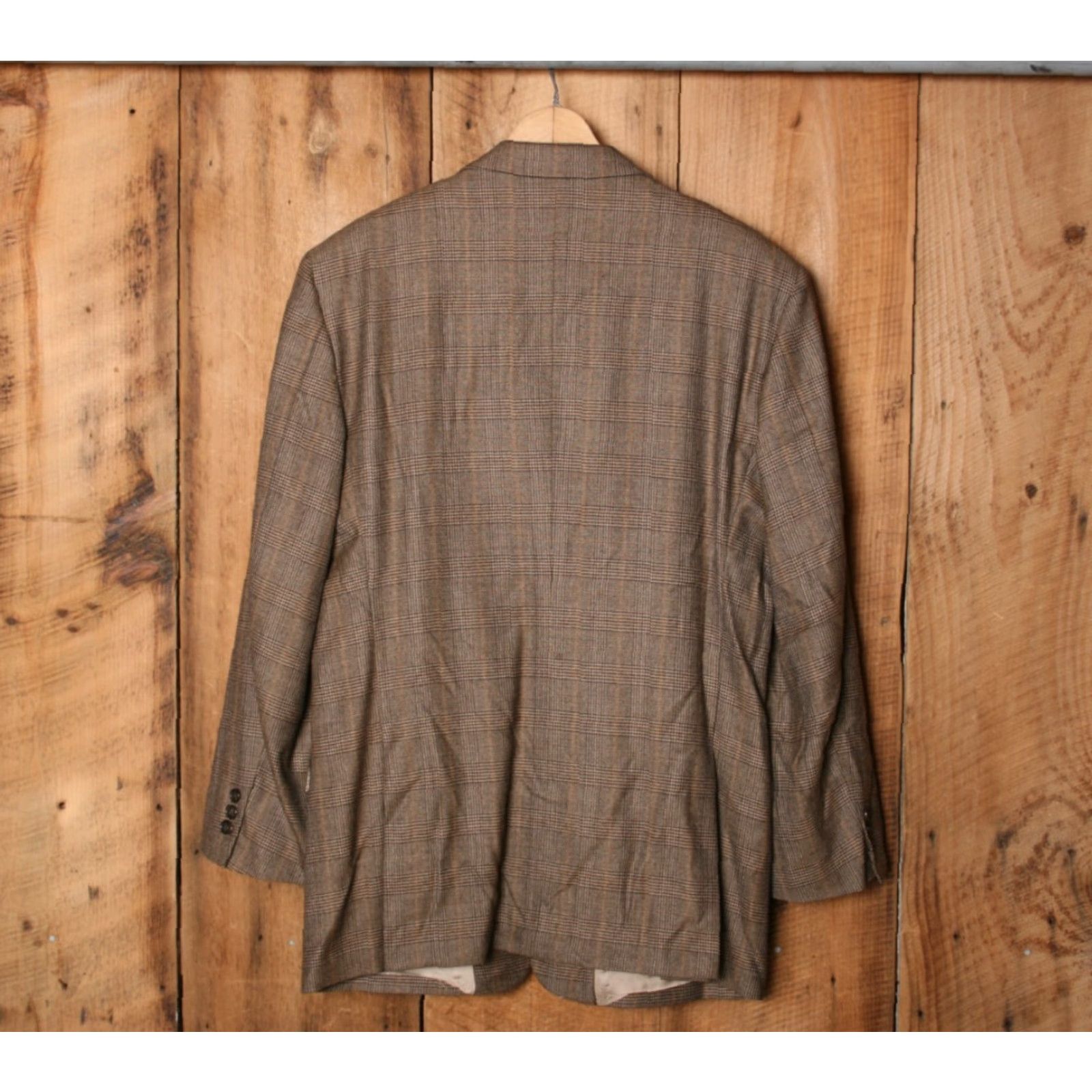 Brooks Brothers BROOKS BROTHERS Sport Coat Madison Brown Prince of Wales Plaid 43R Jacket 3-Button Wool Men's Coat Size US XS / EU 42 / 0 - 7 Thumbnail