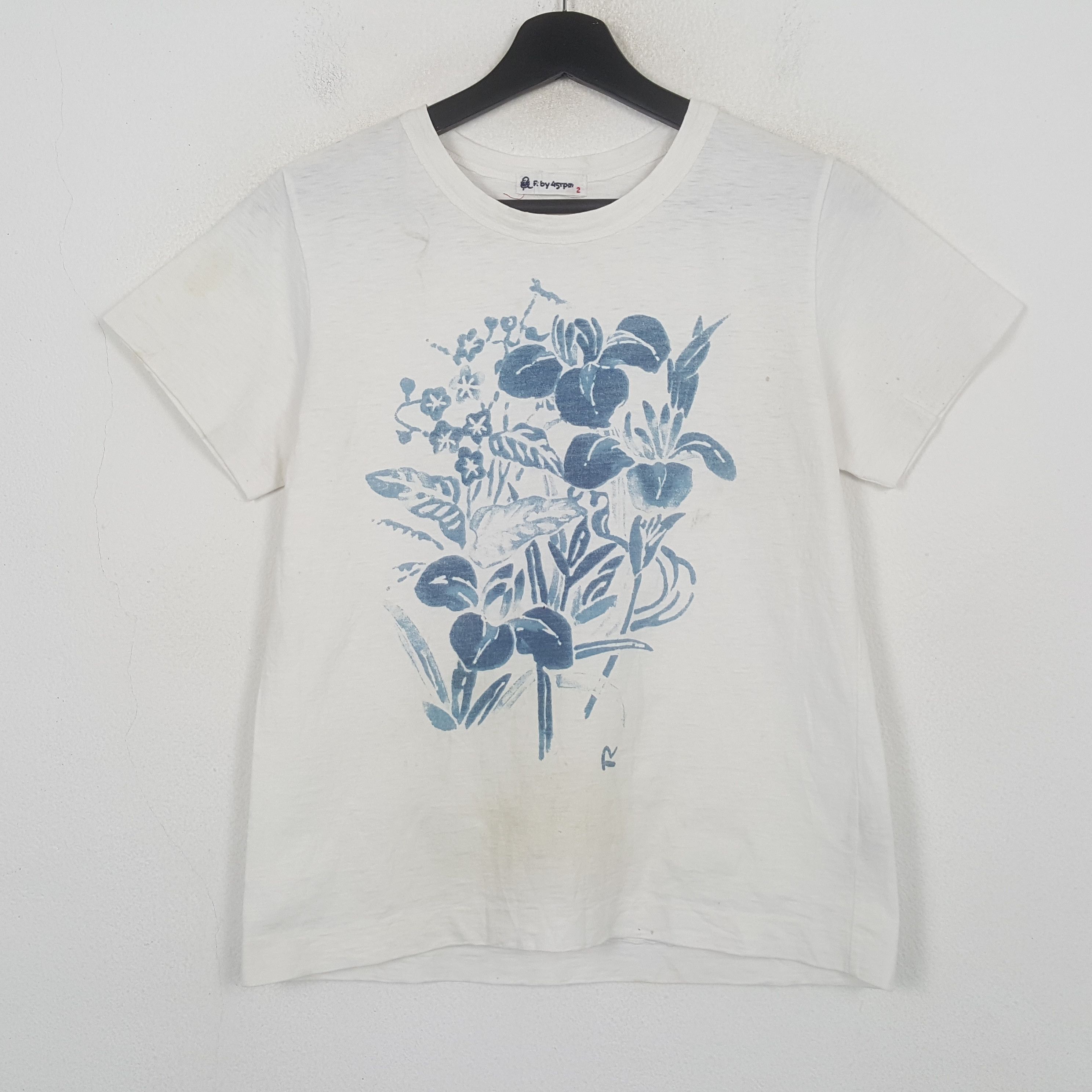 45rpm 45rpm Flowers Design Japanese Brand Tshirt C299N9 Size S / US 4 / IT 40 - 1 Thumbnail